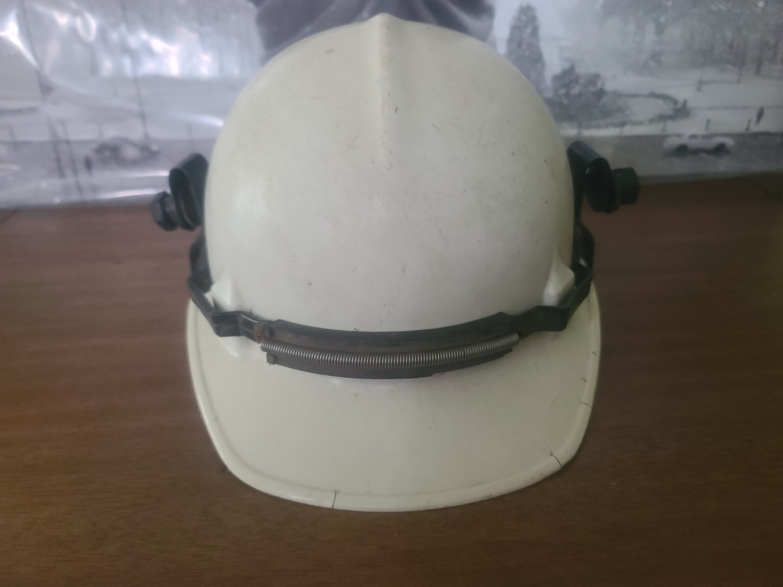 Jackson Products Fiberglass Safety Hard Hat White W/ Kwik Klip USA Vintage