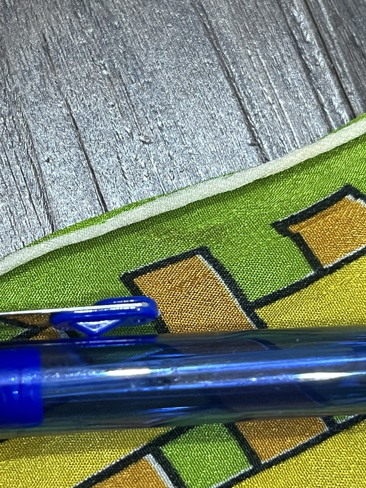 Vintage Unbranded Rectangle Woven Basket Pattern Bows Green Yellow Orange Scarf