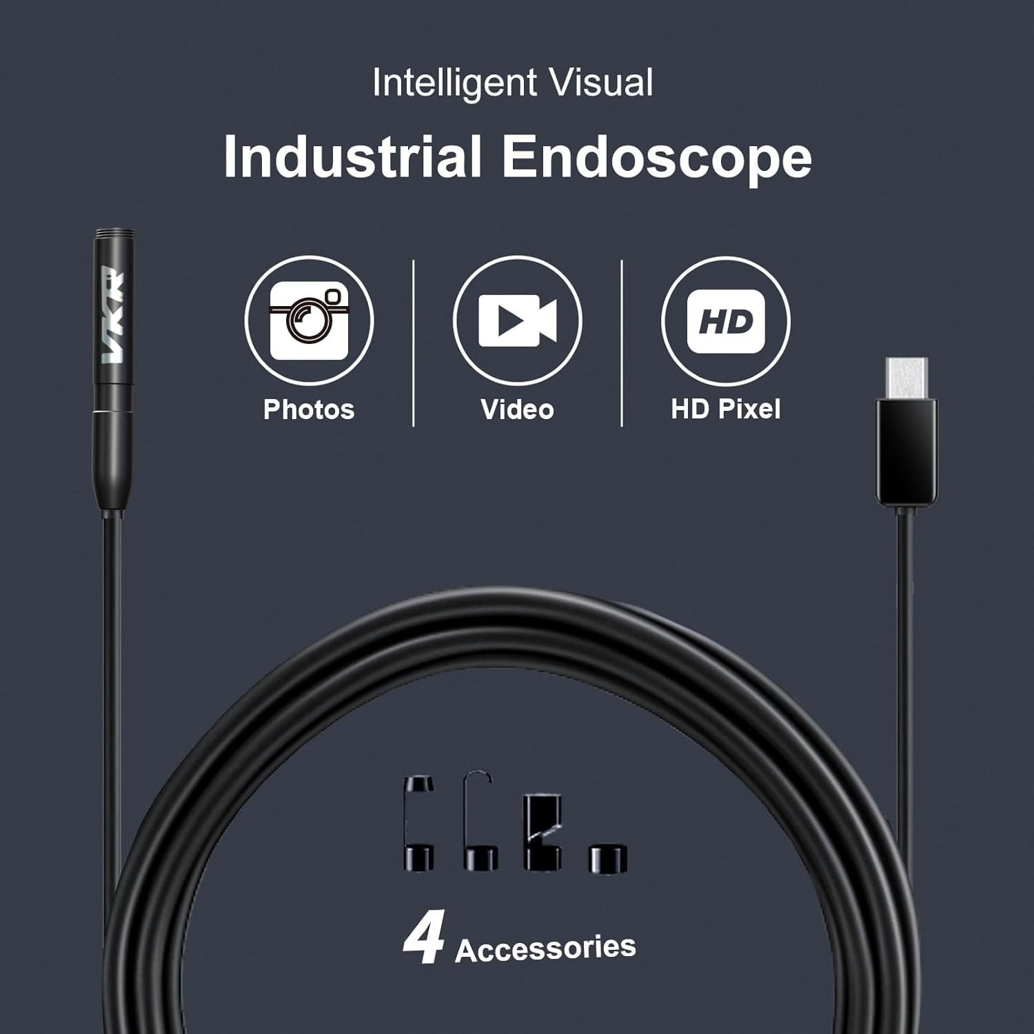 Endoscope Camera with Light 1920P HD Borescope Camera 16.4FT Cable with 8 LED