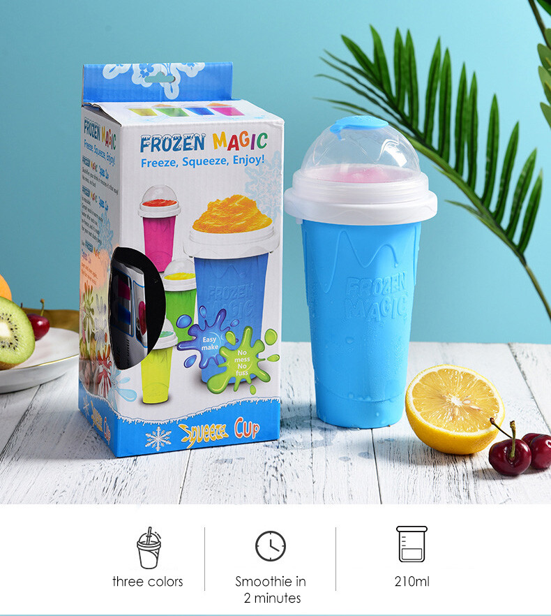 Slushie Maker Cup Quick-Frozen Smoothies Homemade Milkshake Bottle