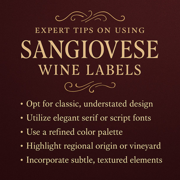 Winexpert Sangiovese Wine Labels 30 ct