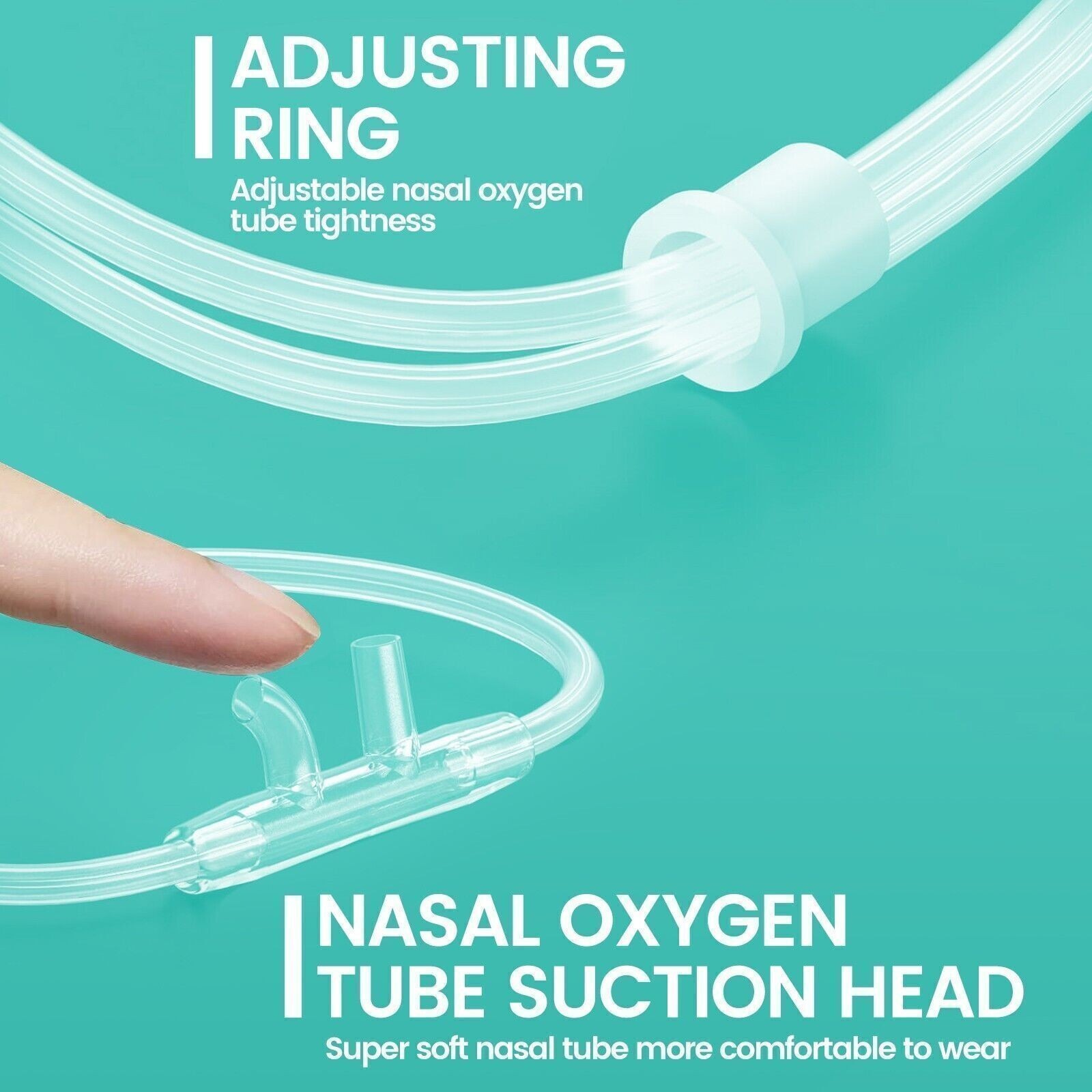 ZIQING 2m/5m/8m Nasal Oxygen Cannula Reusable Tubing Oxygen Cannula US