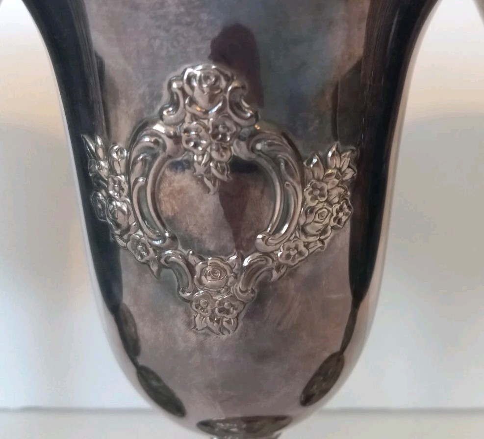 4 International Silver Company 7" Wine Glasses, Goblets COUNTESS Ornate