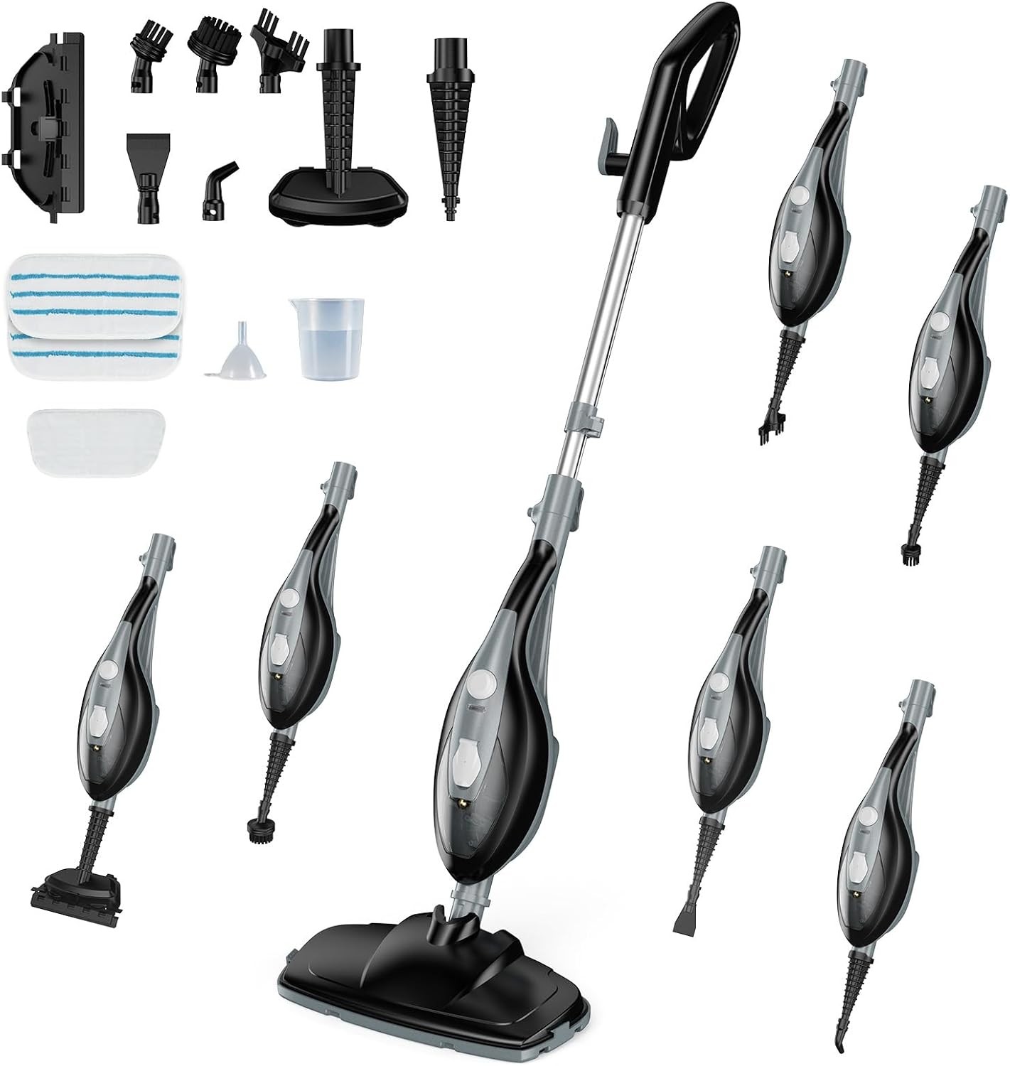 10 in 1 Steam Mop 1550W Detachable Handheld Steam Cleaner Set for Floor Cleaning