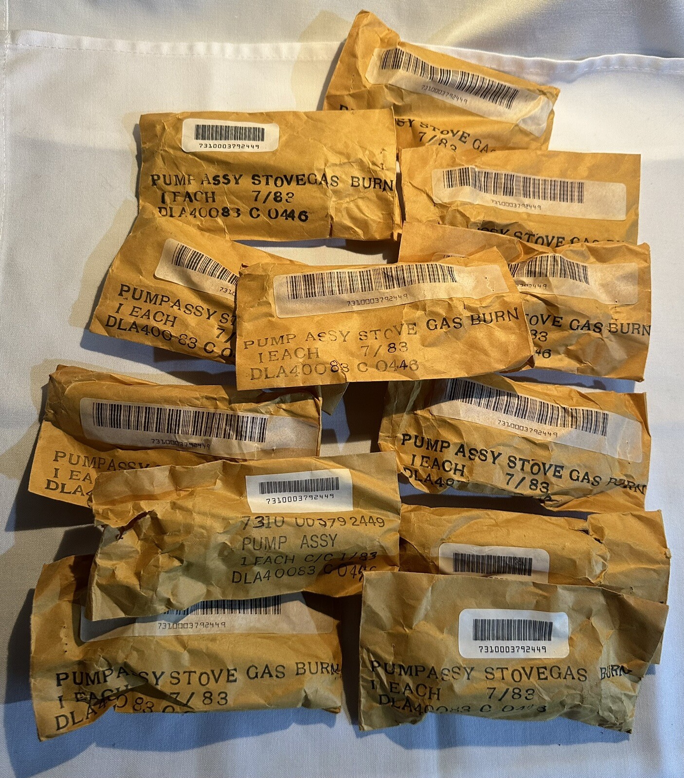 M-1950 MILITARY STOVE PUMP Assembly New Old Stock With Parts Breakdown