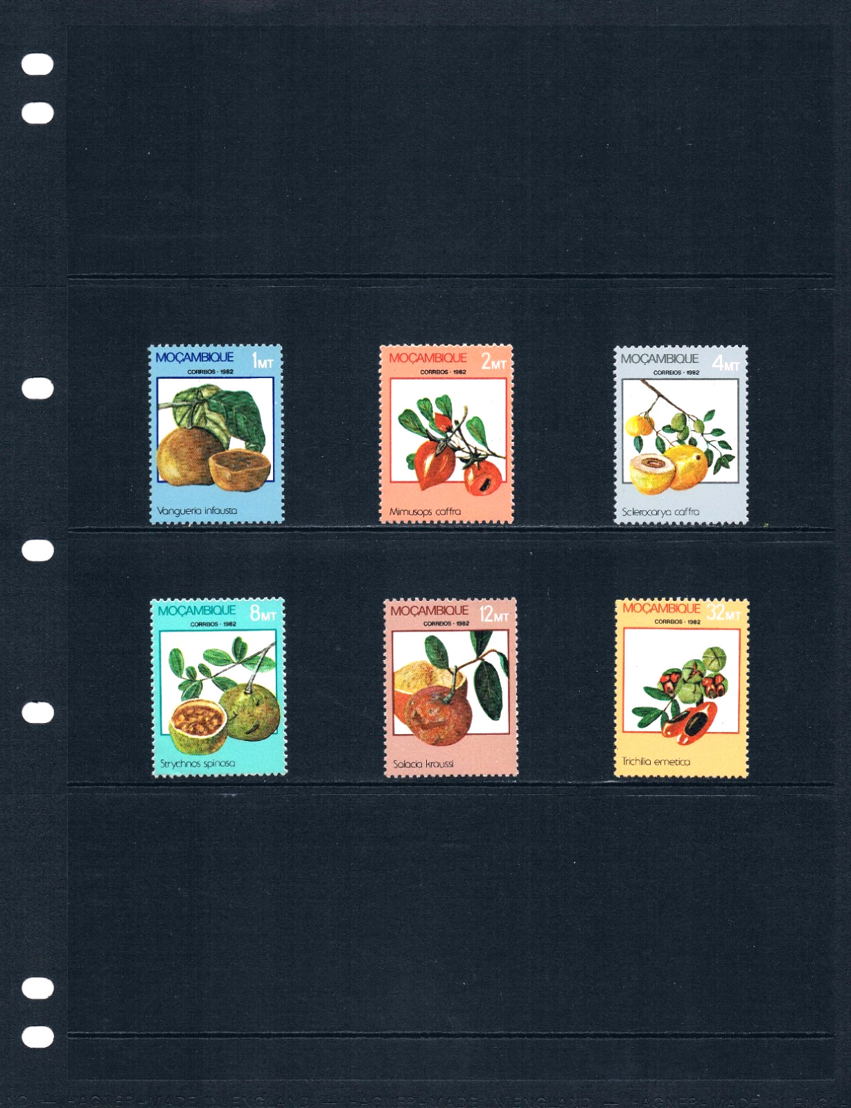 $4.00 Scott Value - 1982 MOZAMBIQUE Fruits African Wildlife CV MNH NH UMM