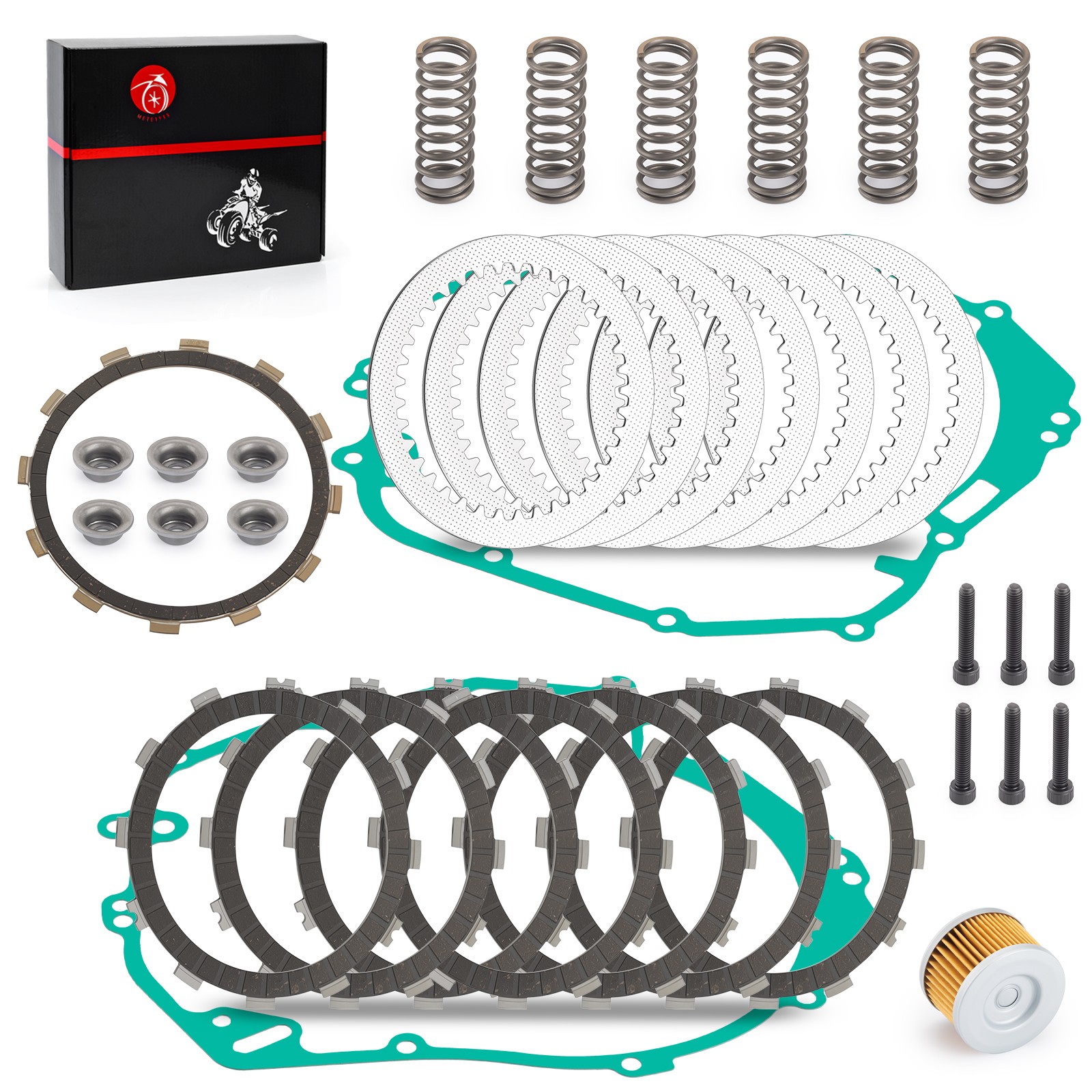 Clutch Plates Springs & Gasket & Oil Filter for Polaris Outlaw 500 Predator 500