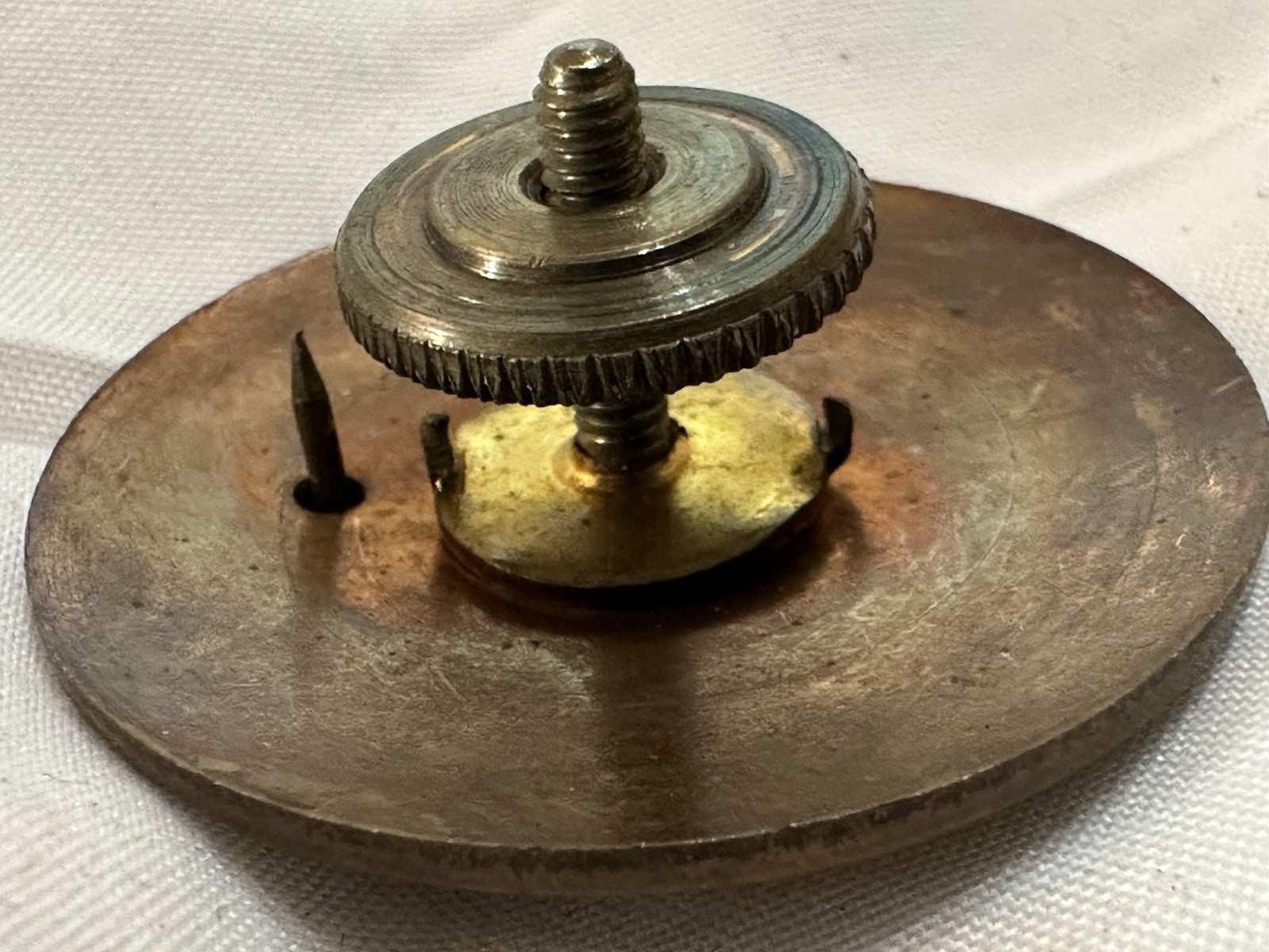 1902 - WWI Rimless Hat Pin. Great Patina Detail & Condition.