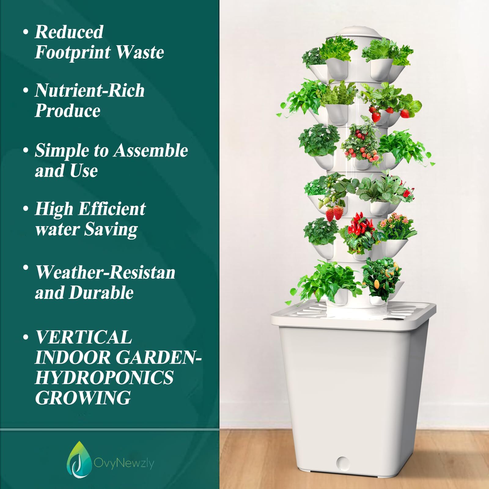 Hydroponics Growing System Kit 25/30 Pods Hydroponic Grow Kit Hydroponic Tower
