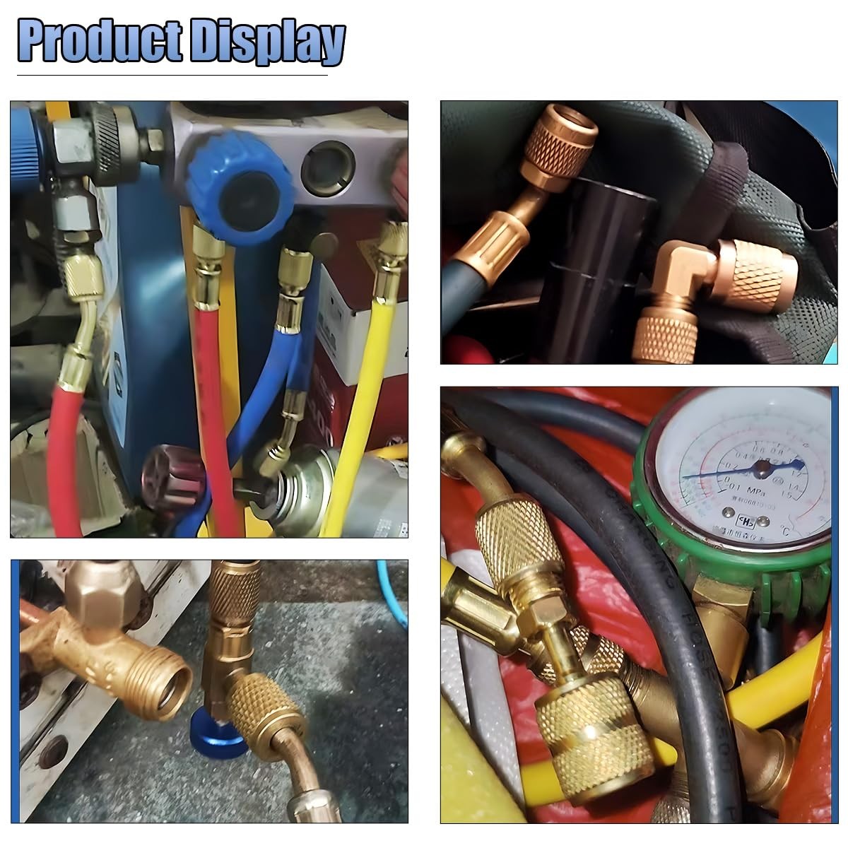 Straight Adapter & Angled Adapter, R410A Adapter Mini Split Adapter 5/16" Female