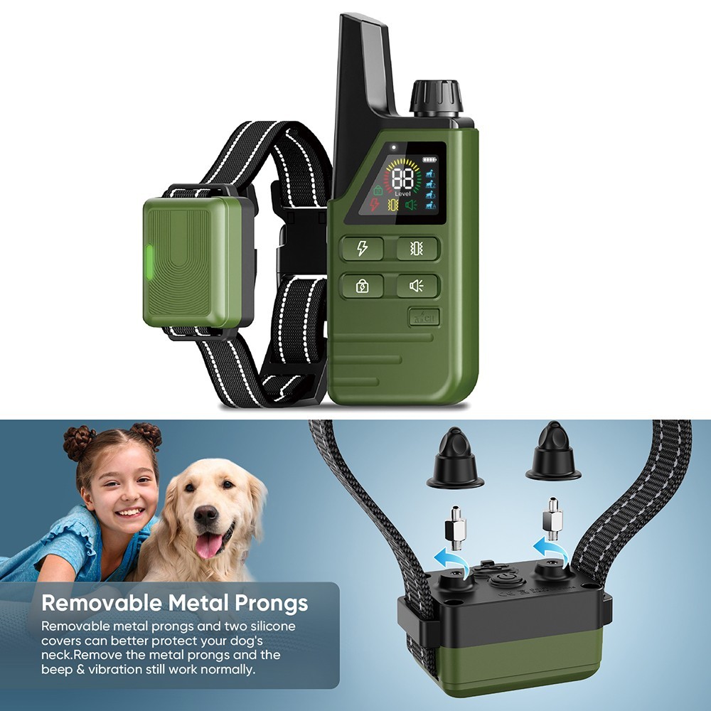 Dog Training Collar 4500FT Remote Rechargeable Waterproof Shock E-Collar PET