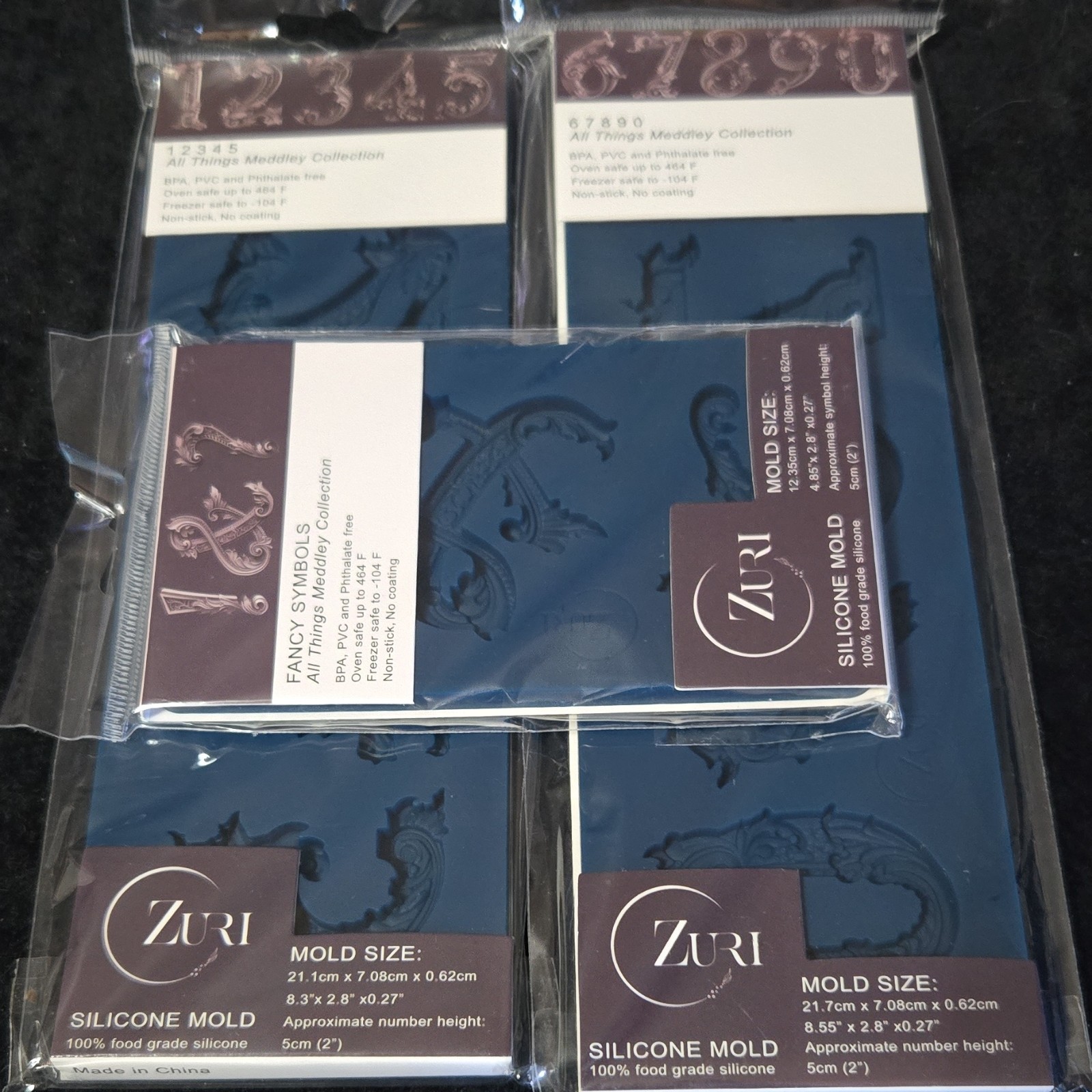 Zuri All Things Medley Collection set Mold 12345 67890 Fancy Symbols