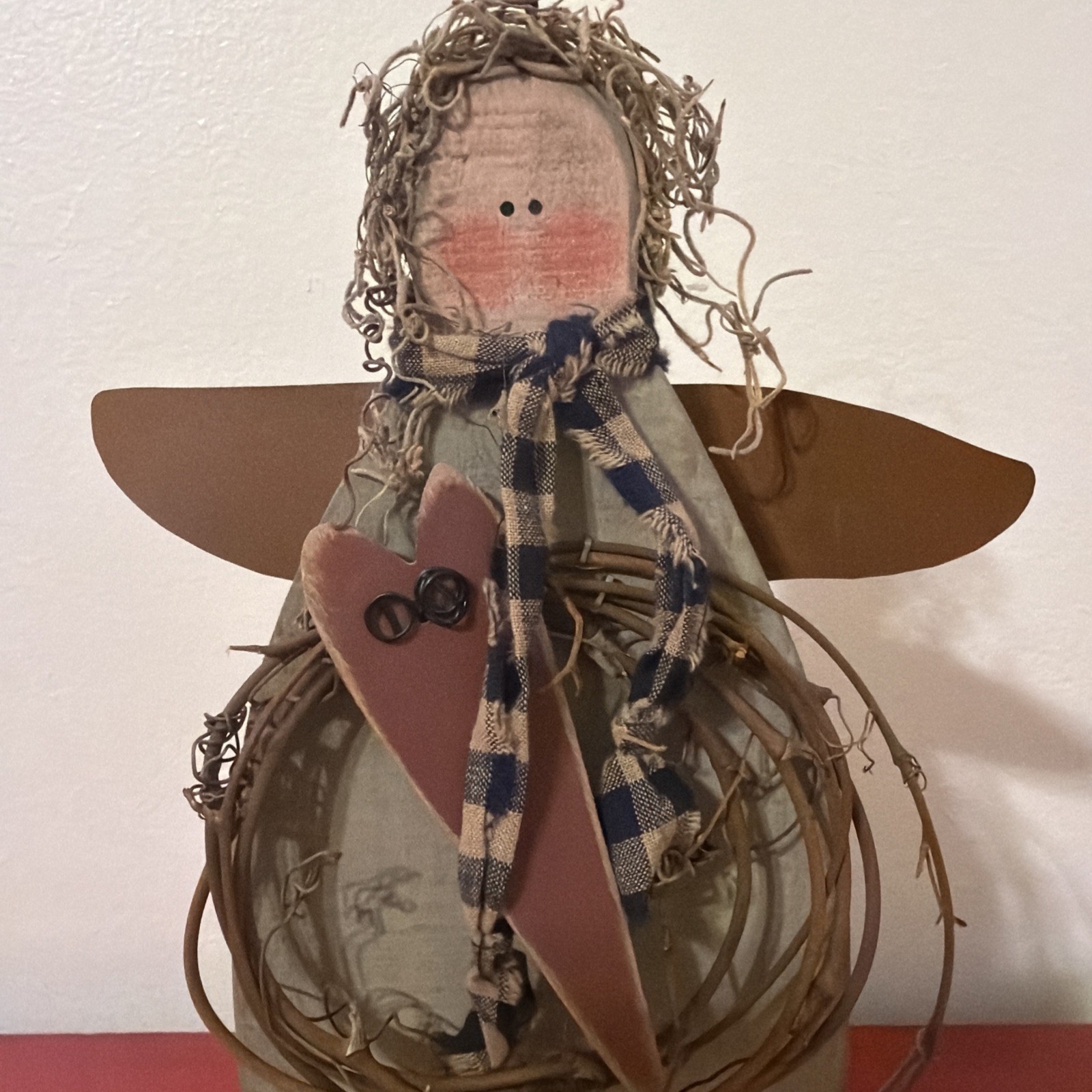 Primitive Wooden Freestanding Angel