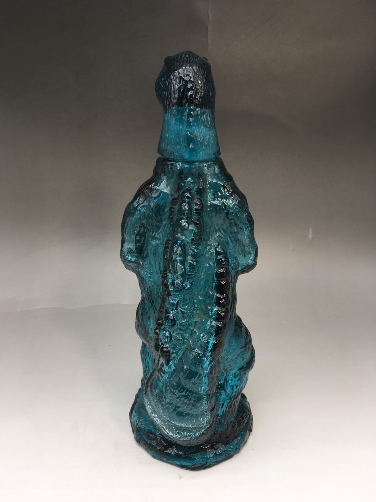Godzilla Limited Decanter Vintage Blue Glass Bottle TOHO UNICON JAPAN 1980s