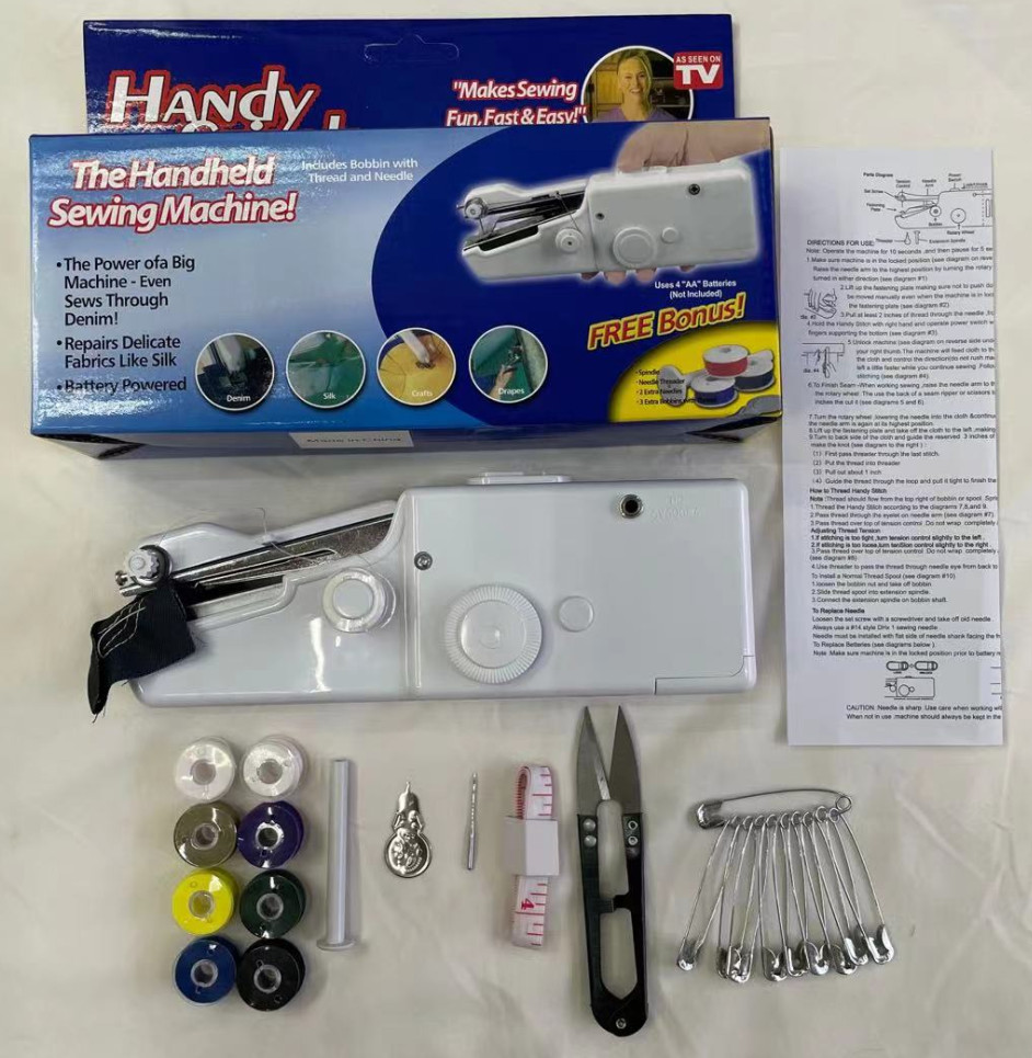 Portable DIY Electric Mini Sewing Machine Stitch Hand Cordless Travel Home Use