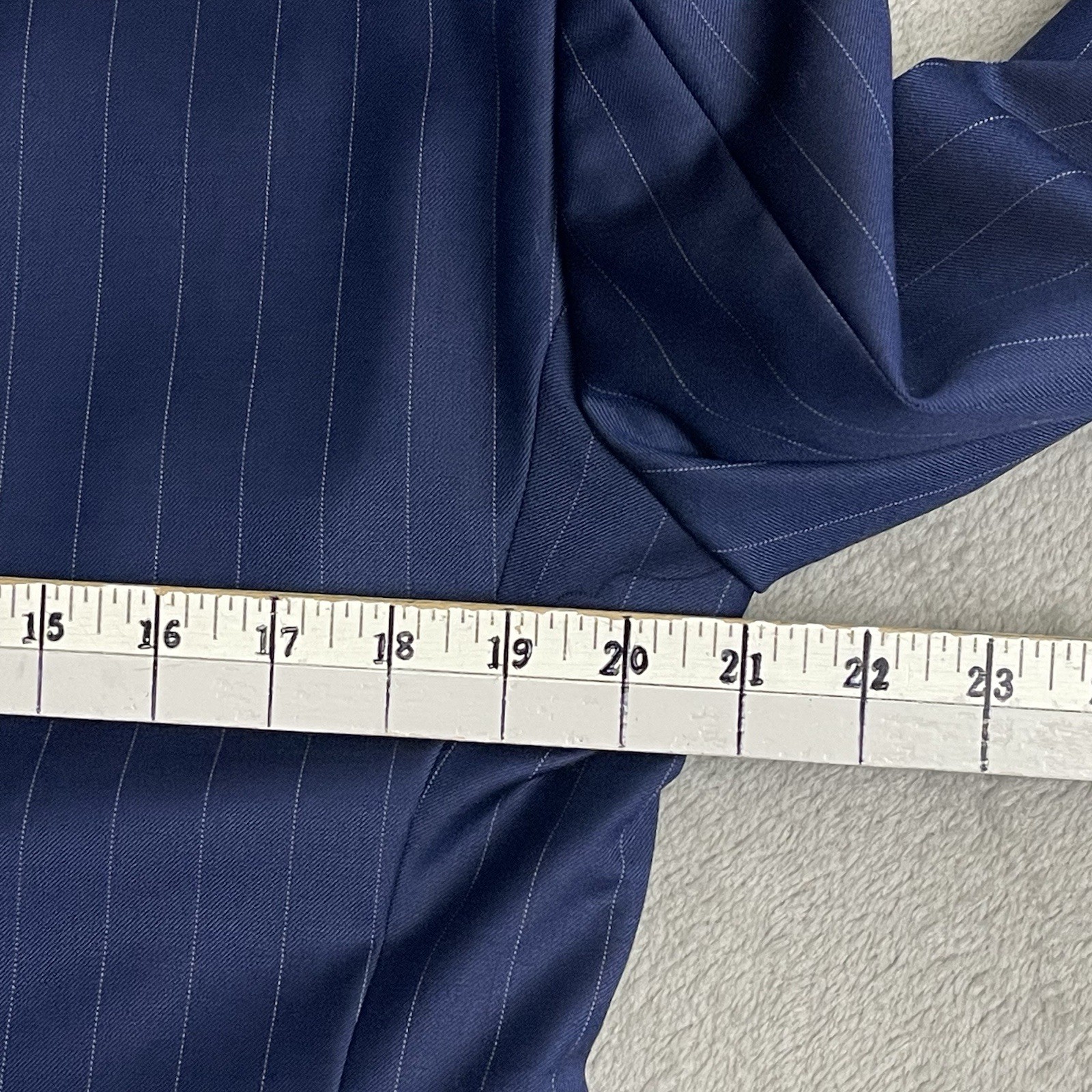 INDOCHINO Yaletown Mens Blazer Sport Coat Jacket Wool 52 Navy Stripe NWT