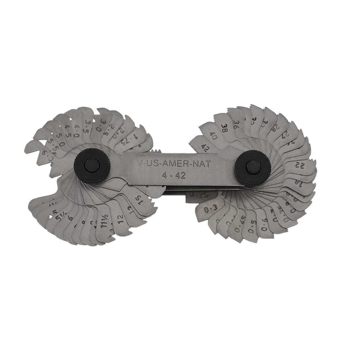 GRIP Thread Pitch Gauge 4-42 SAE .25-5.5MM Sizes Screw Tap Hole Tools 35428