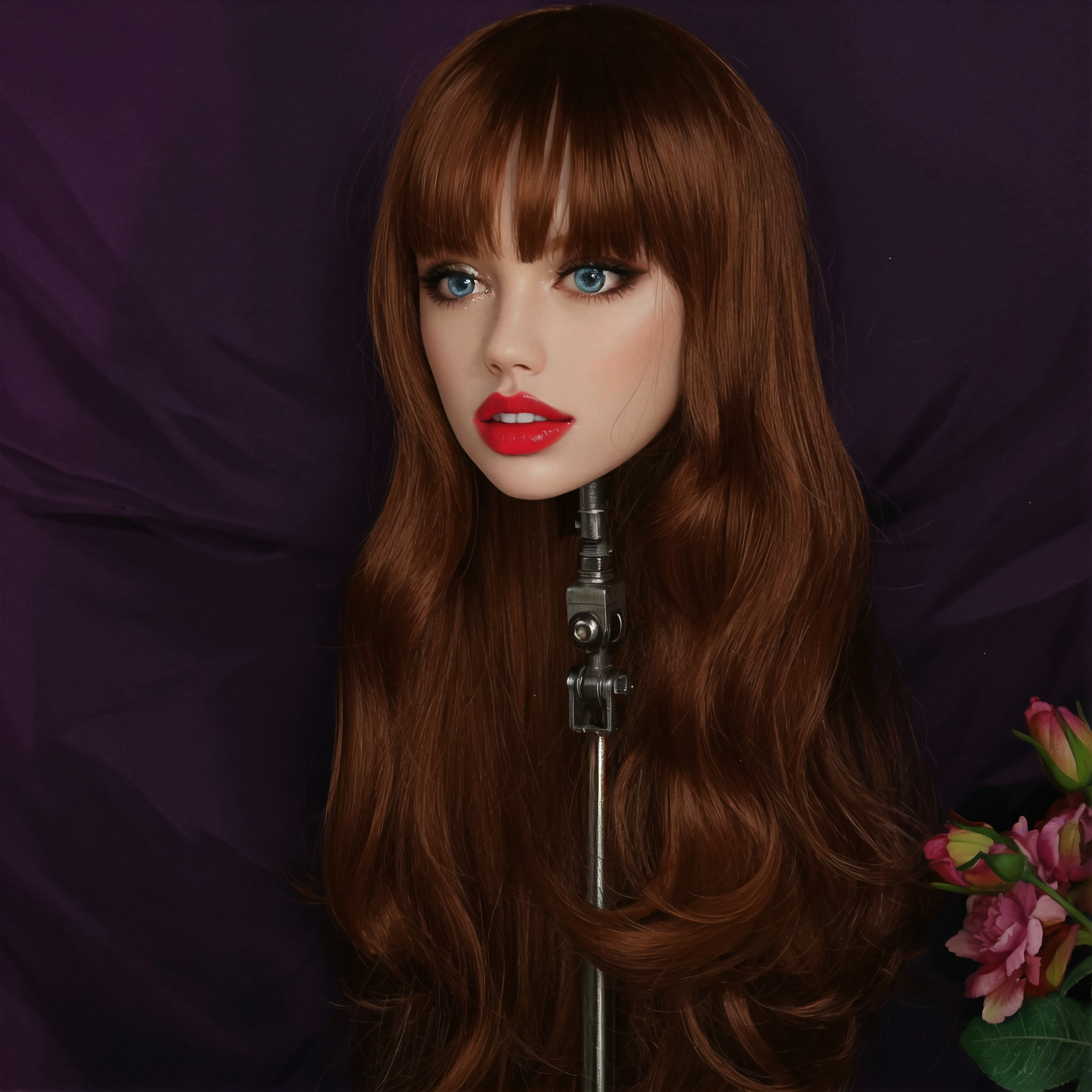 TPE head model, with M16 interface, capable of opening the mouth, and can be equ