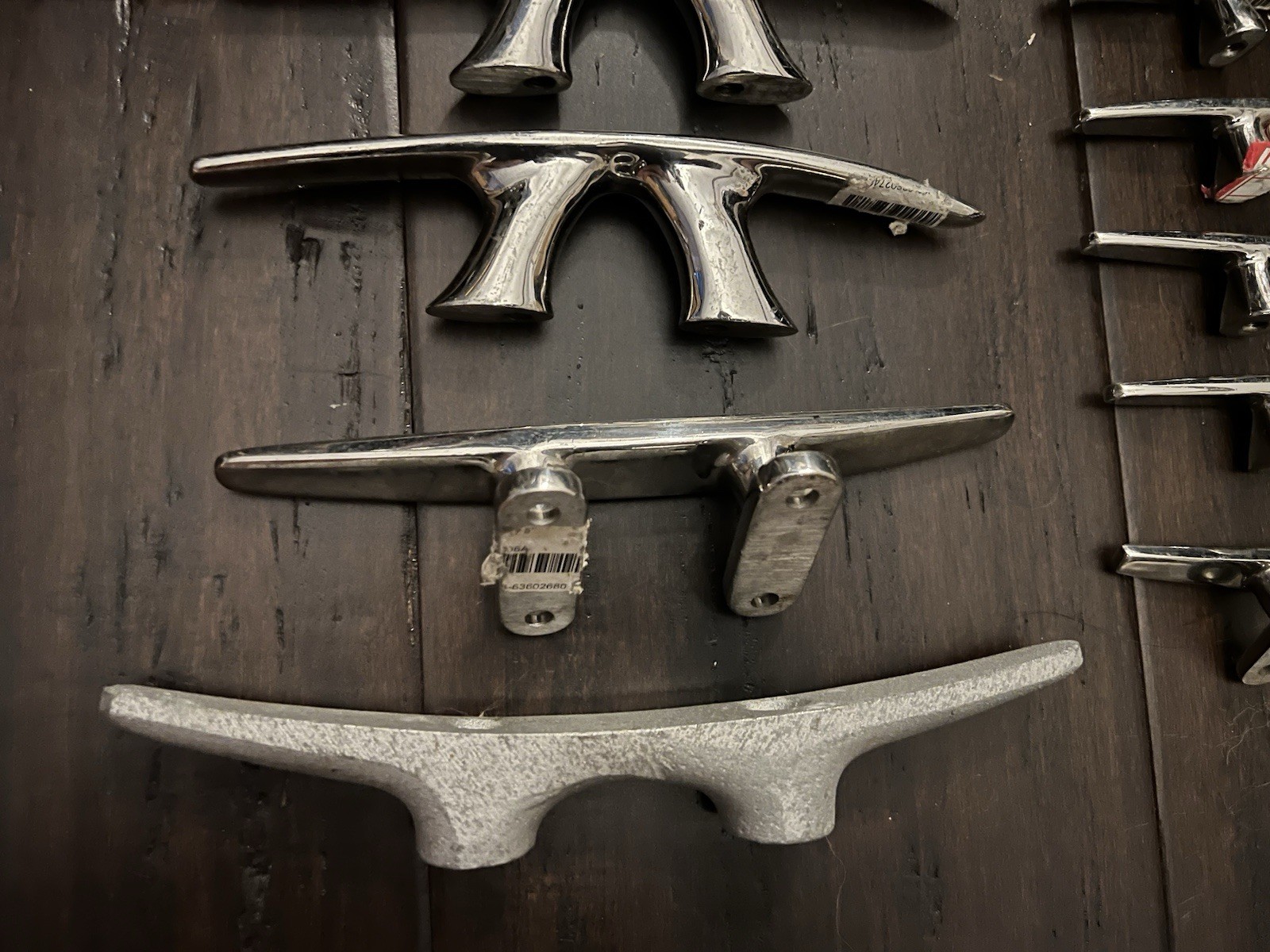 Lot of 15 Stainless Steel Marine Boat Cleats & Anchor Cleat Assorted Sizes NEW