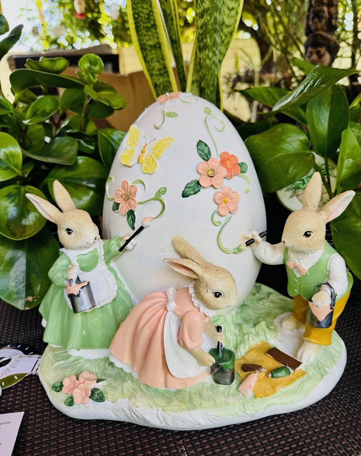 🐰NWT Large Light Up Decorative Easter Egg w/Bunnies