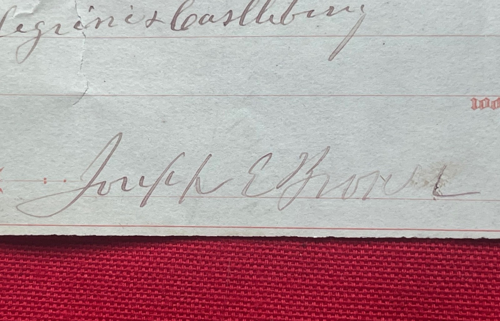 Civil War, Georgia Governor Joseph E. Brown, Personal Check Signed, Rare