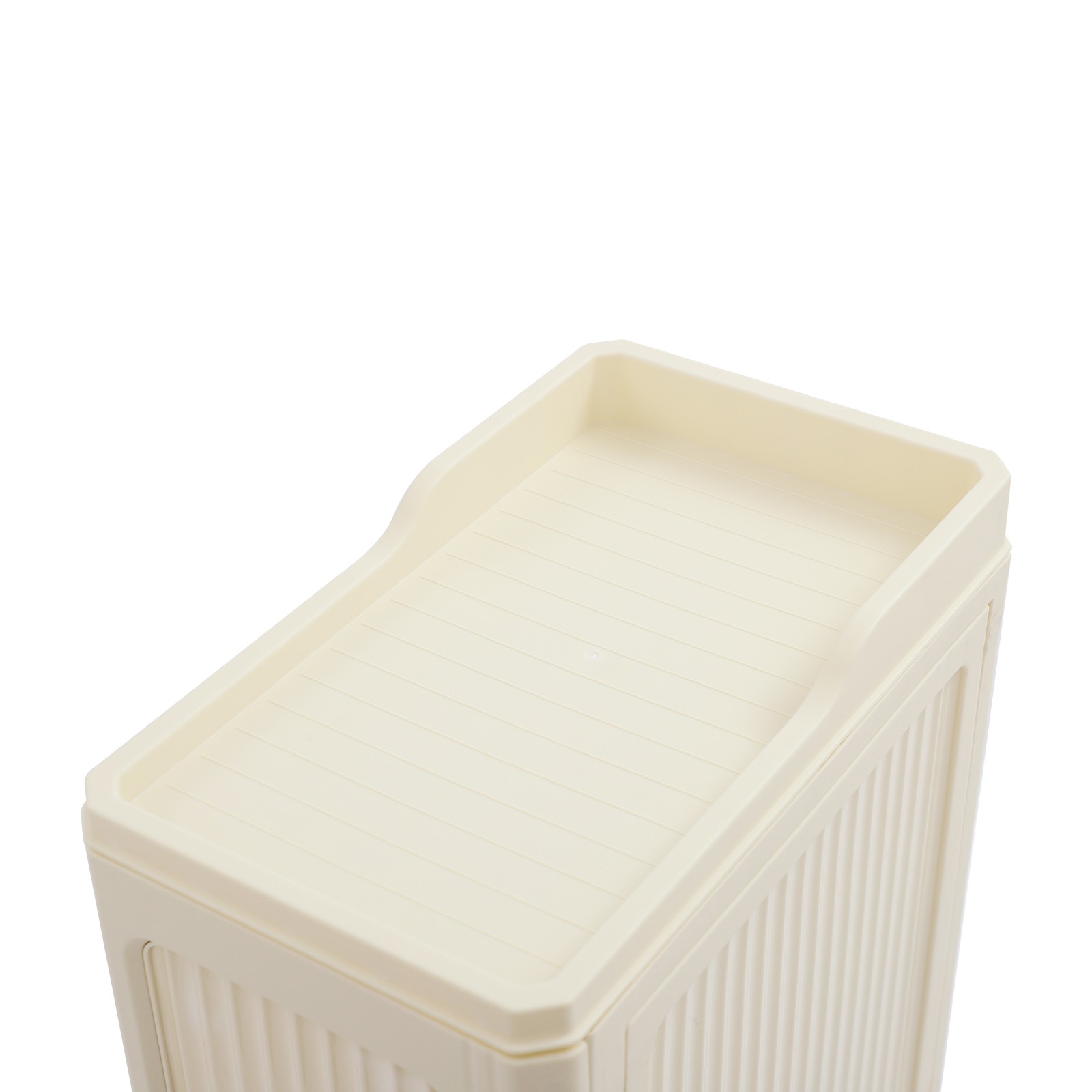 Narrow Slim Storage Cabinet, Storage Cabinet with Lockable Wheels PP 37*22*83cm