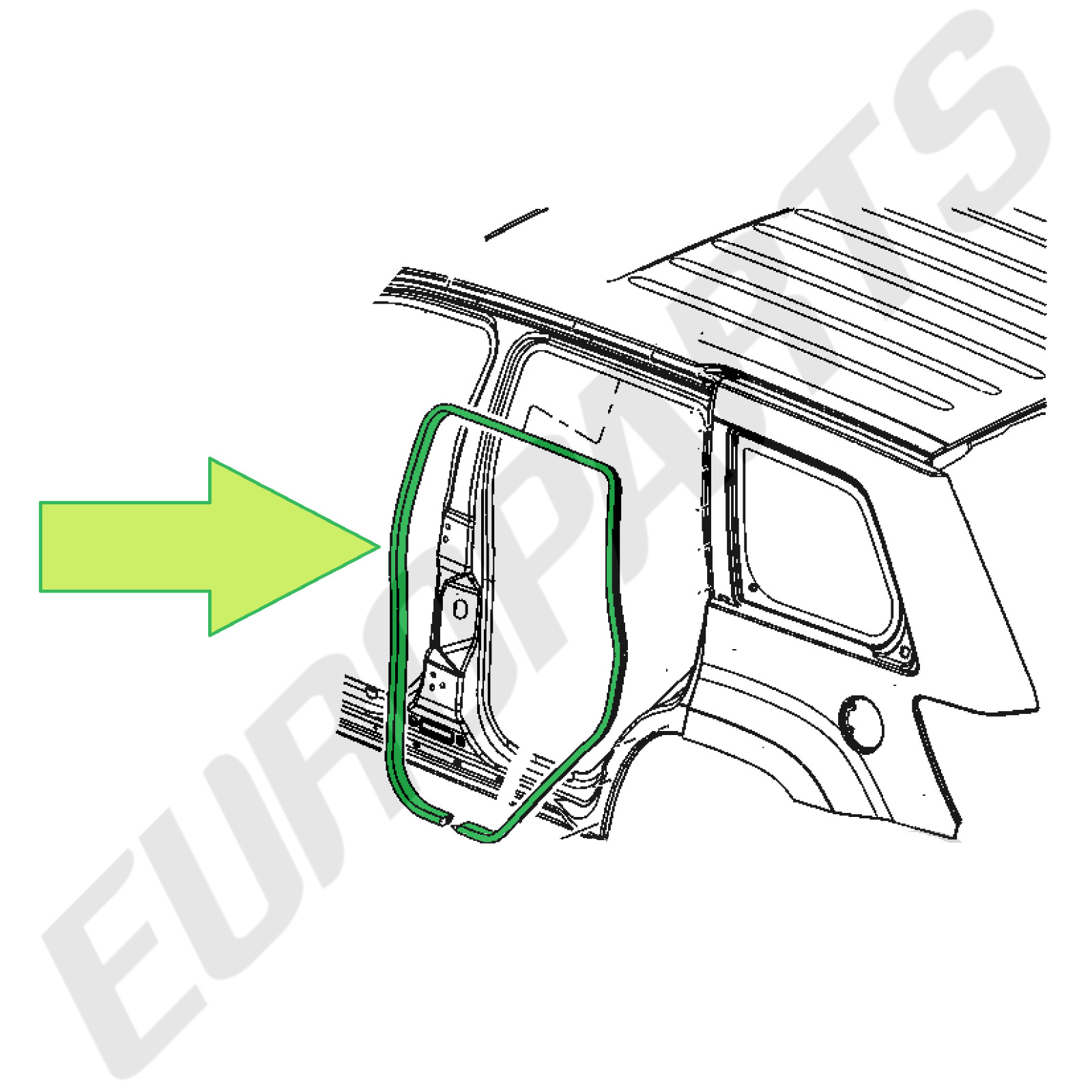 Jeep Grand Cherokee WK 4-Piece Rubber Door Seal Weatherstrip Set 55394040AF