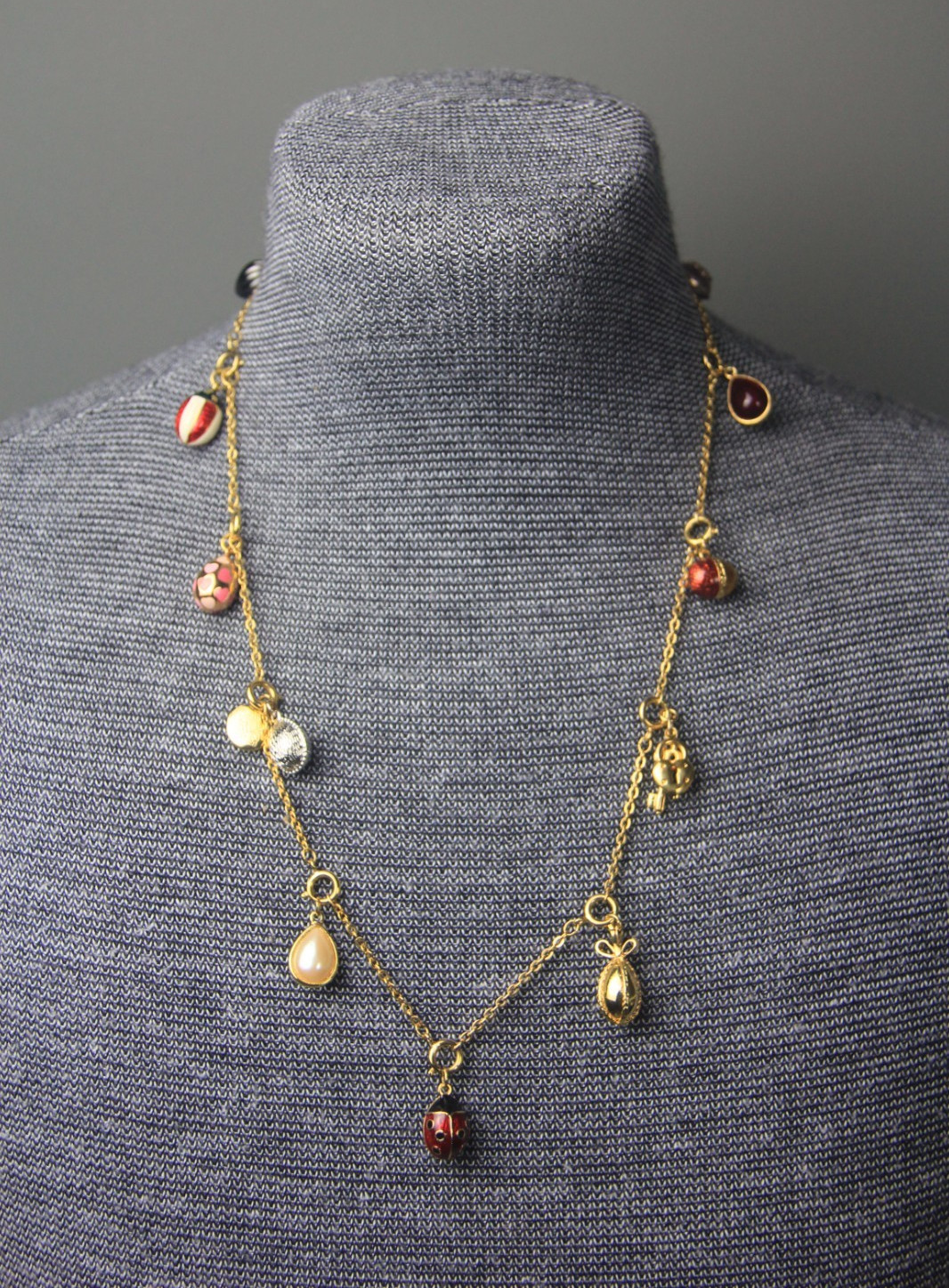 Joan Rivers Faberge Egg Charm Necklace