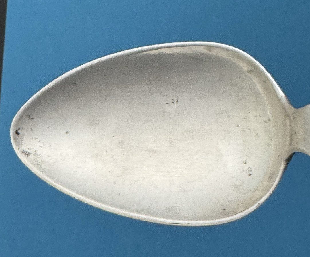 BASKET OF FLOWERS Coin Silver TABLESPOON Goodwin Hartford 8 1/4"