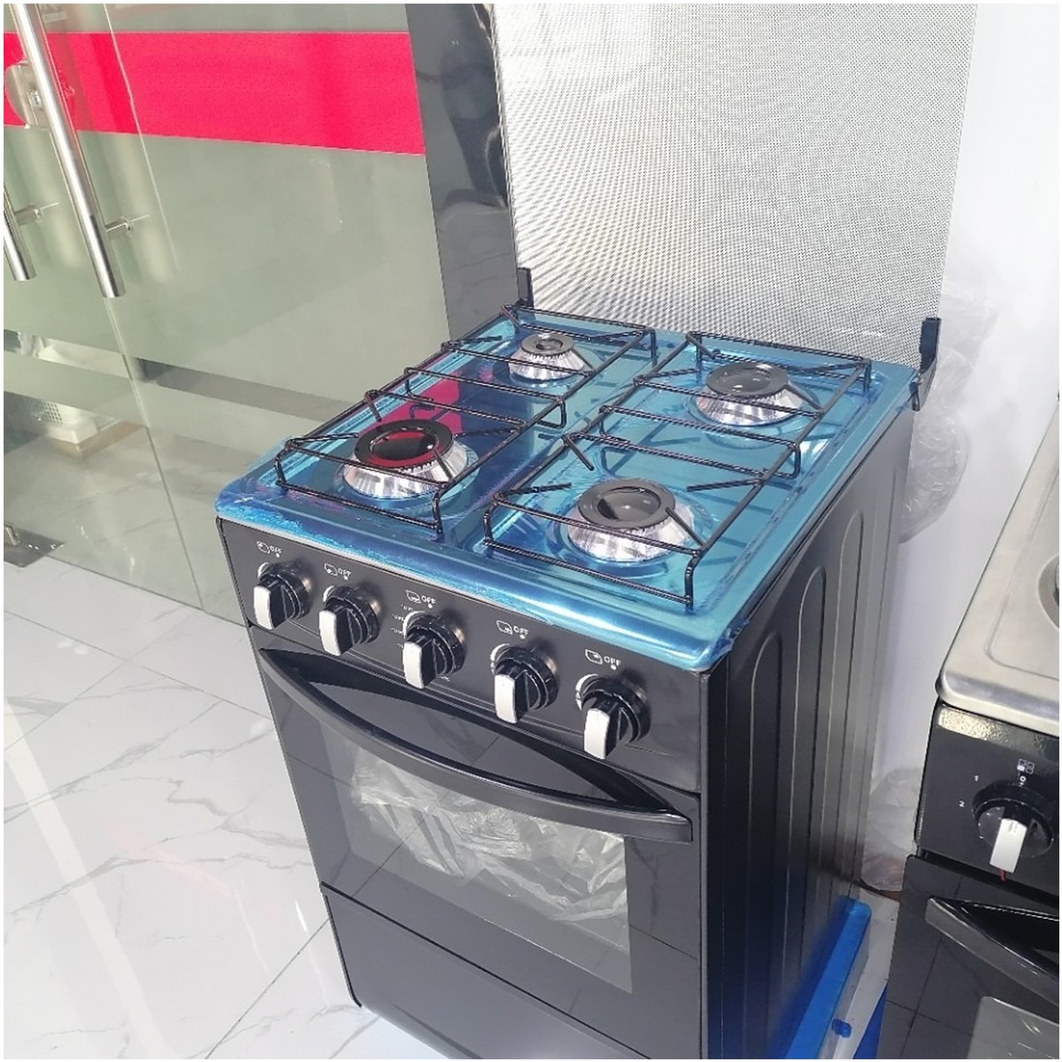 20" Free Standing Gas Stove Oven Range,4 Burner LPG Cooktop with 60L Oven
