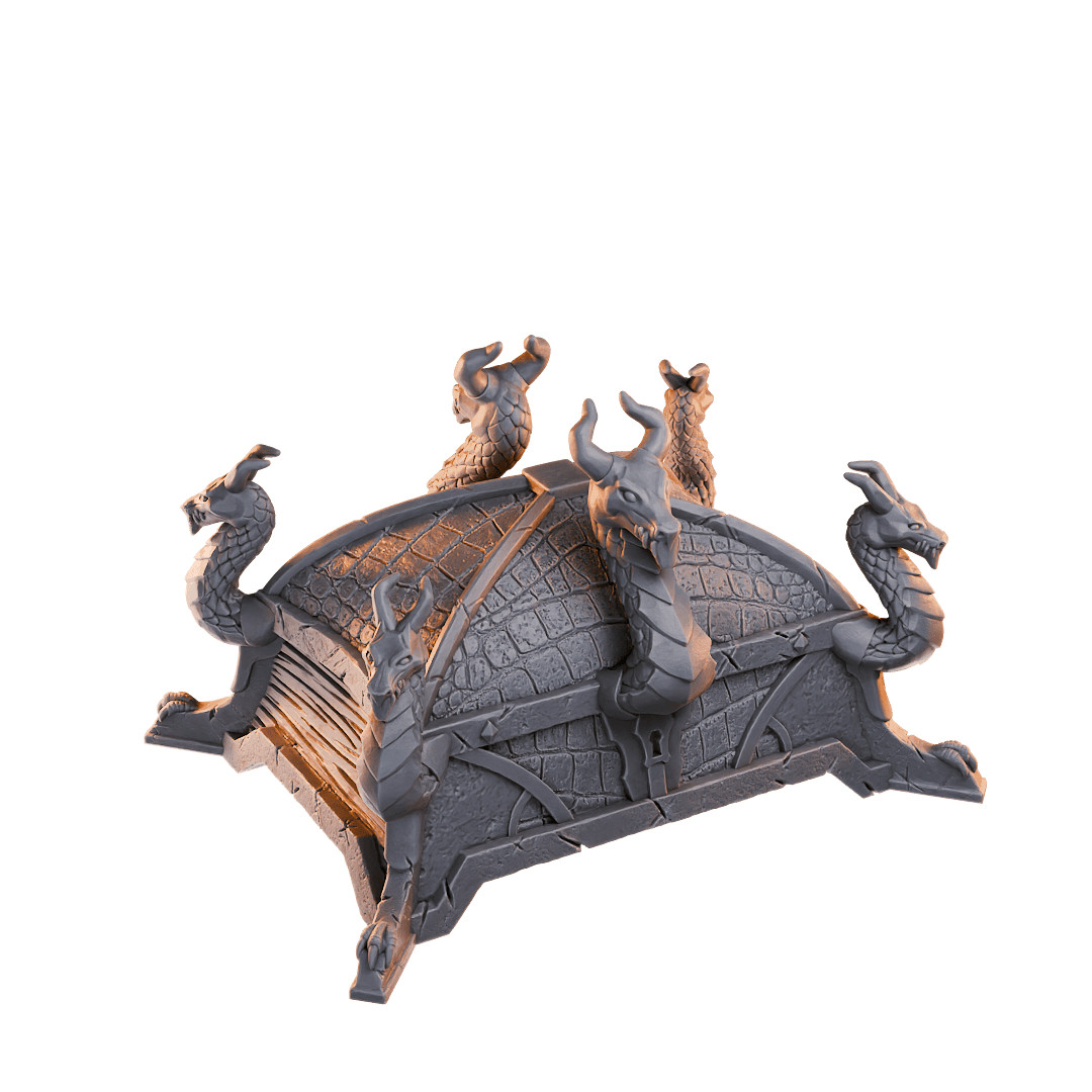 Treasure Chest Pack – 10 Resin 3D Printed 32mm D&D Tabletop RPG Terrain Set