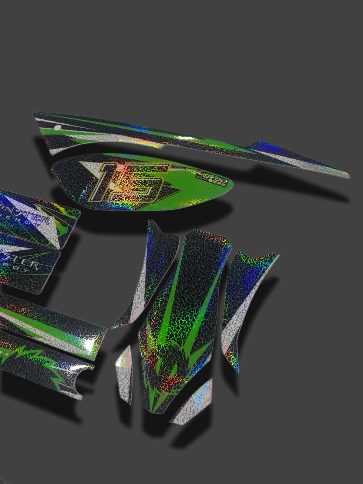 Razor SX500 graphics kit decals THICK AND HIGH GLOSS HOLOGRAPHIC FINISH