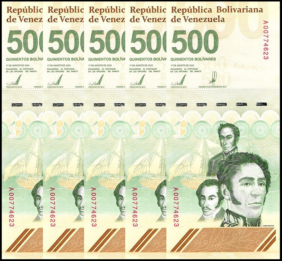 Venezuela 500 Bolivar Digital (Digitales), 2023, P-121, Used X 5 PCS