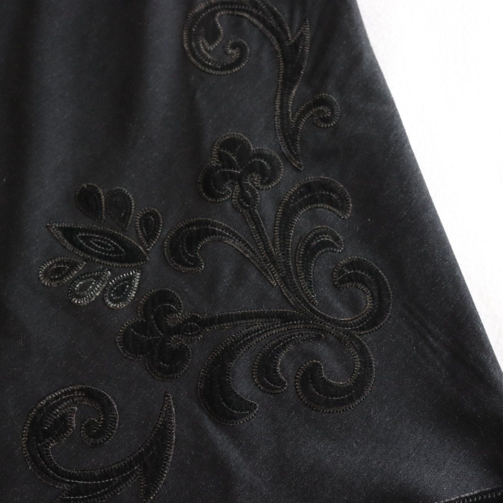 Sussan Womens Vintage Y2K Skirt Size 8 Charcoal A Line Silk Velvet Trim NWT NEW