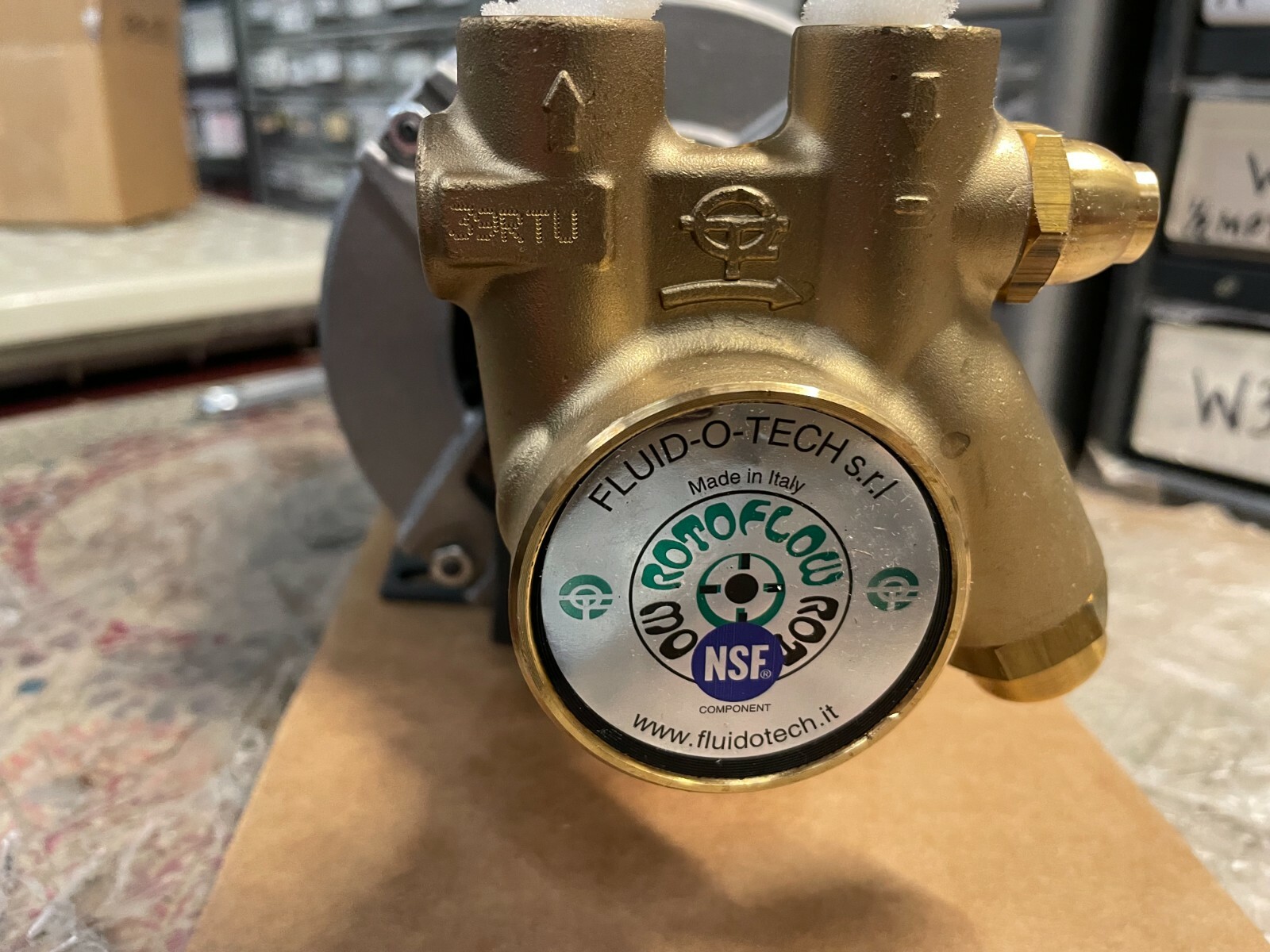 Beverage PUMP KIT WITH MOTOR, BRASS Fluid-O-Tech PUMP, 115 VAC Motor, 125 GPH