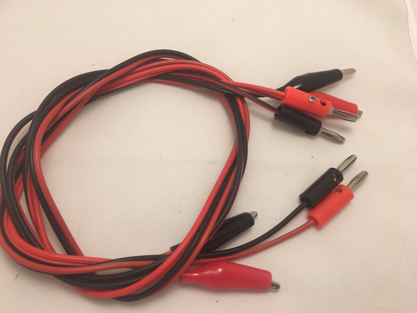 2 x 3FT Alligator Probe Test Lead Clip to Banana Plug Probe Cable for Multimeter