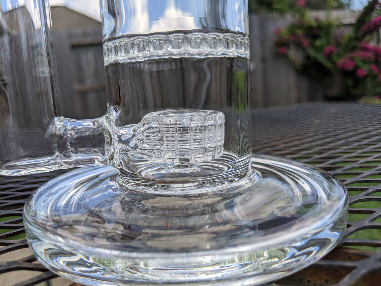 14" inch Glass Water Pipe Bong 4 Percolators - 2 Honeycomb Percs + 2 Matrix Perc