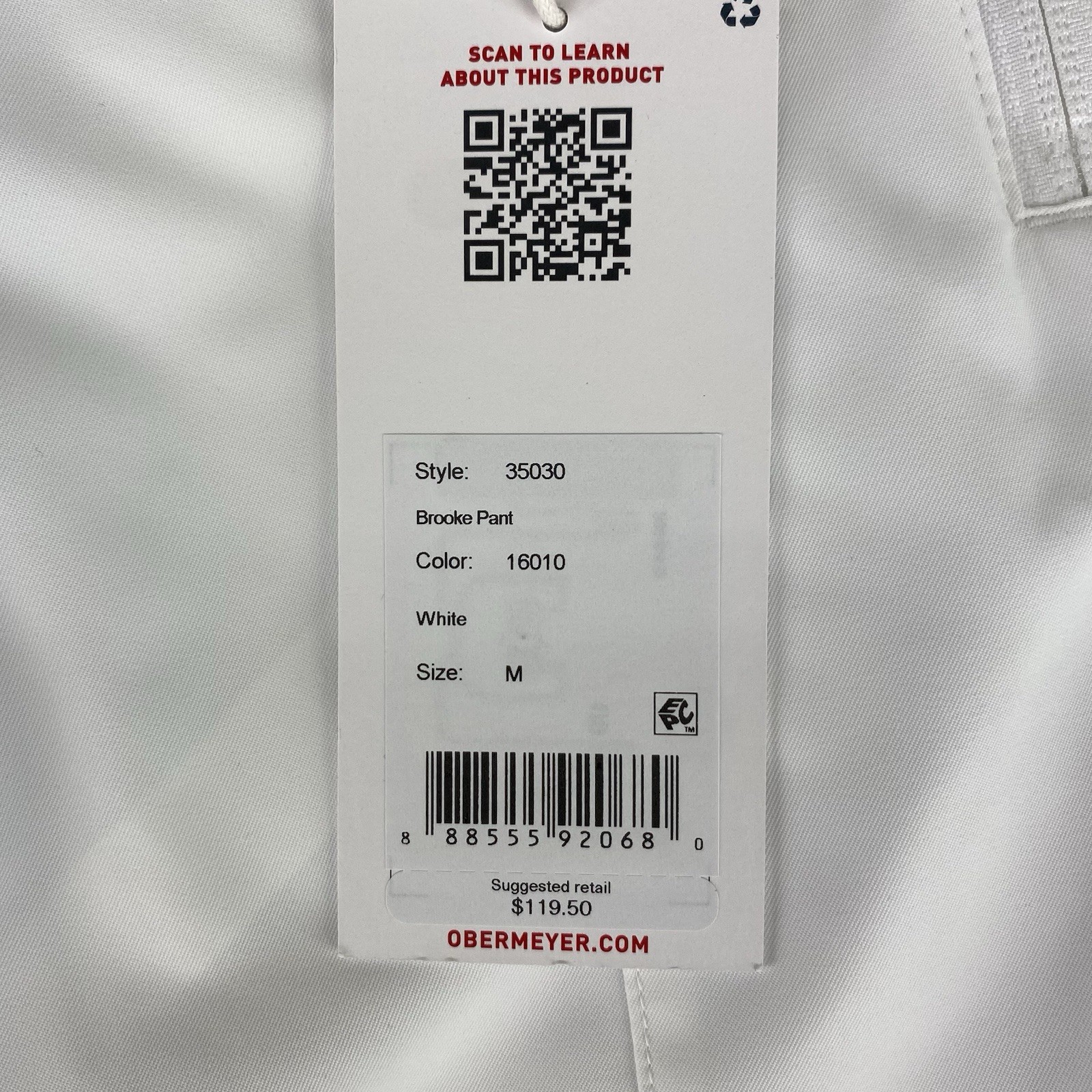 Obermeyer Snow Ski Brooke Pants Teen Girls Size Medium White Skiing Snowboard