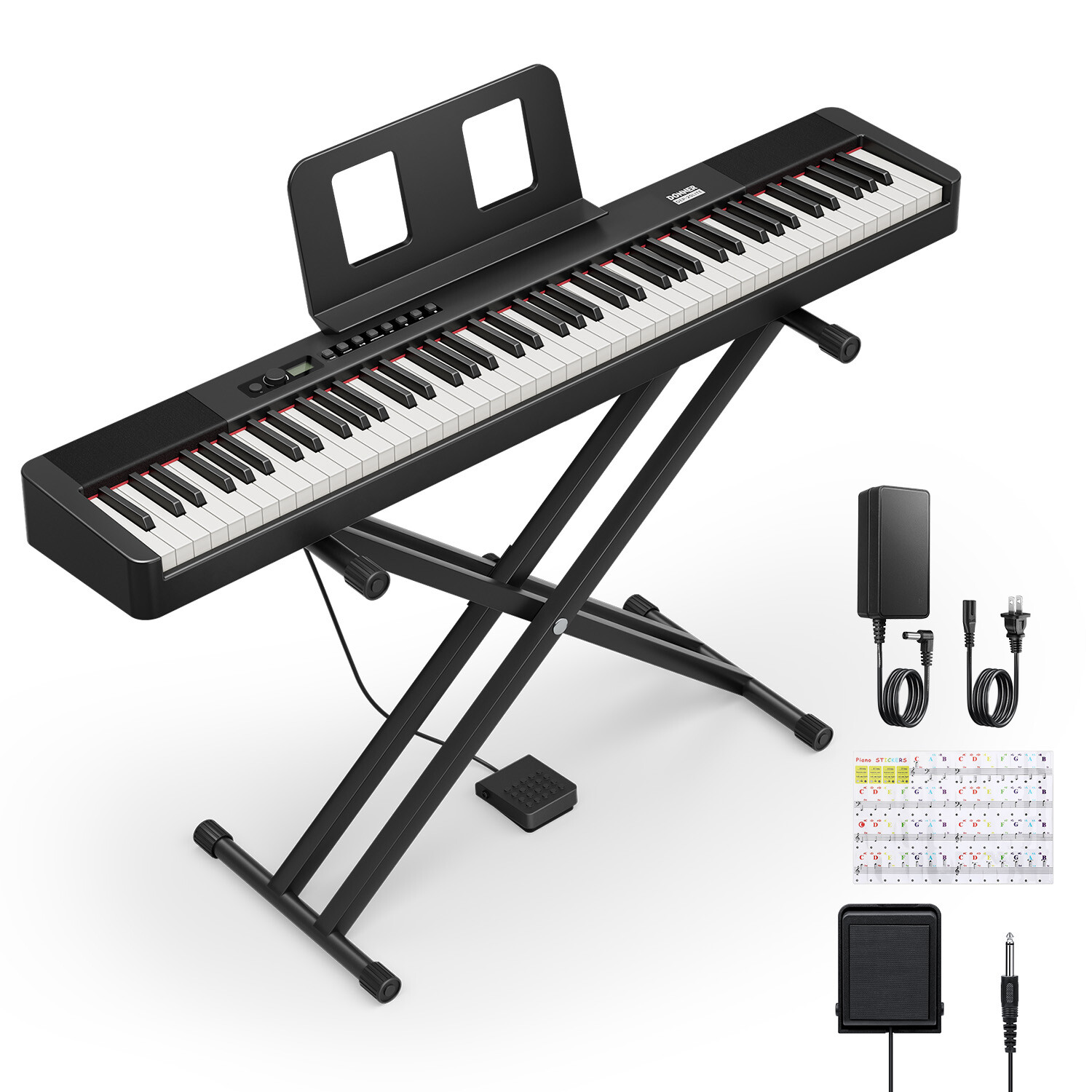 Donner DEP-20 Lite Digital Piano Keyboard with Stand and Pedal