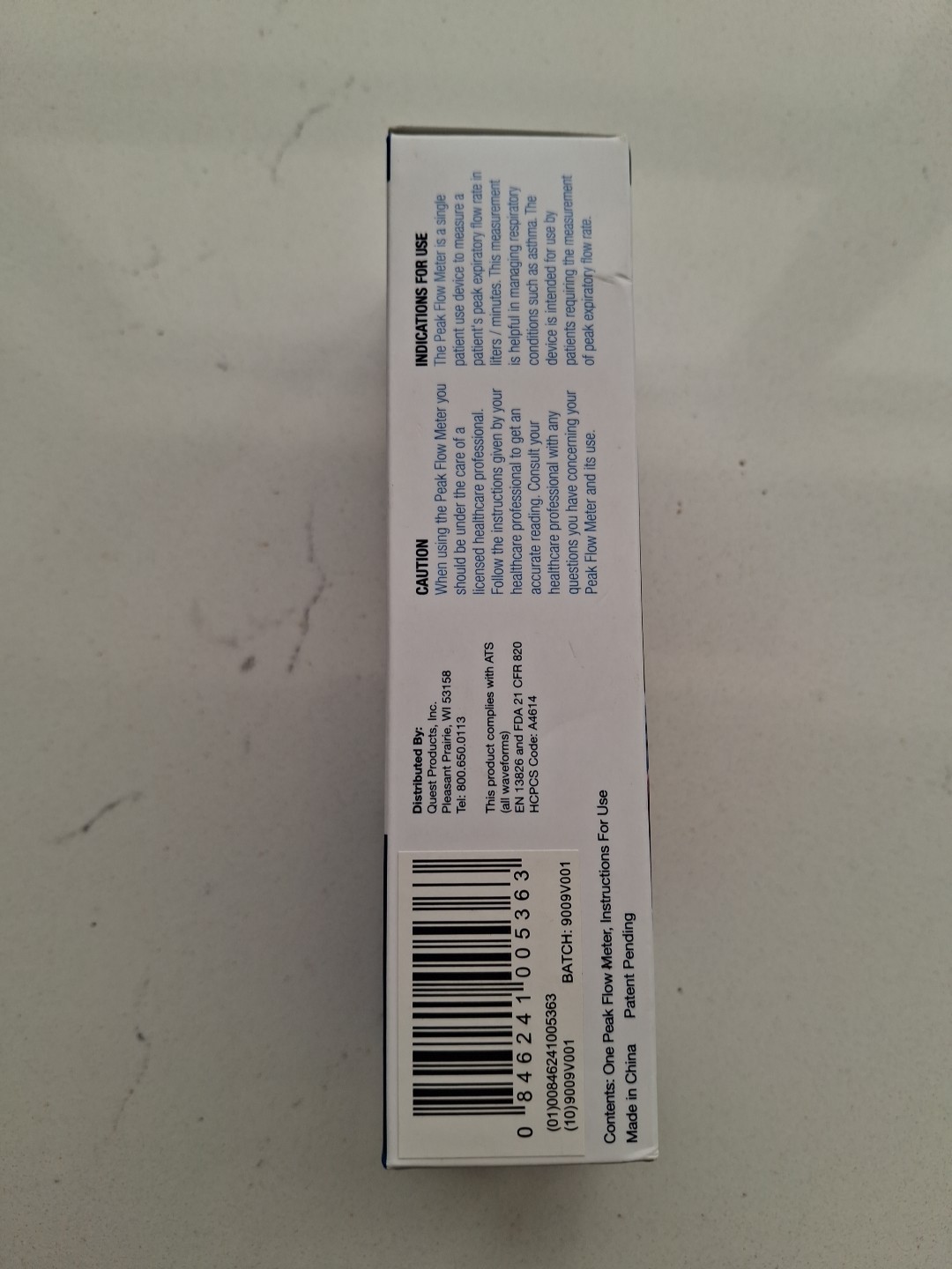 Lung Performance Peak Flow Meter