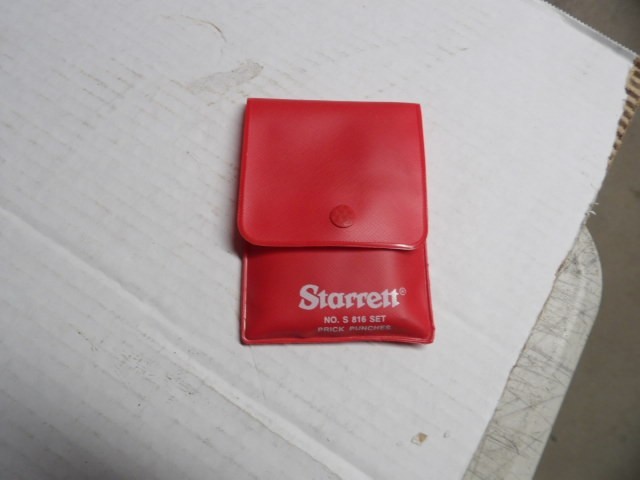 STARRETT #816 Prick Punch, Set of 5, 4" Length in Pouch New