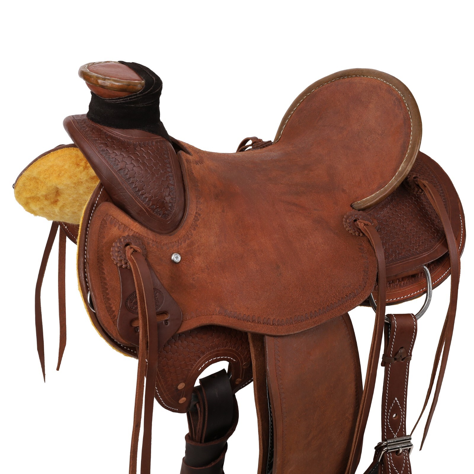 Signature Series Roughout Roper Saddle Back Cinch Full QH Bars 15" 16" 17" NEW