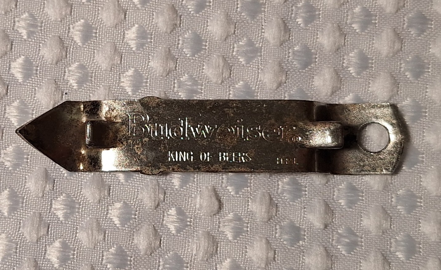 Vintage Budweiser King of Beers Small Metal Beer Bottle Can Opener
