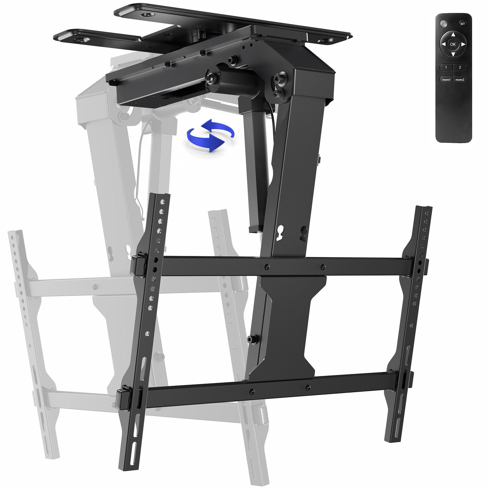 VIVO Electric Flip Down and Swivel Ceiling TV Mount for 37 to 70 inch Screens