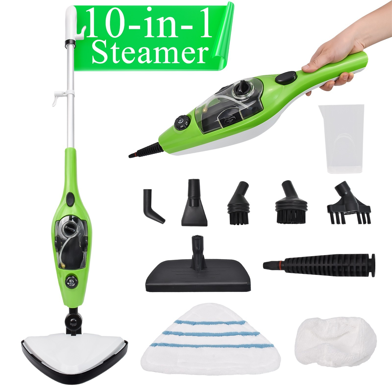 Handheld Hot Steam Mop Cleaner Floor Carpet Window Washer Steamer 10 In 1 Mover