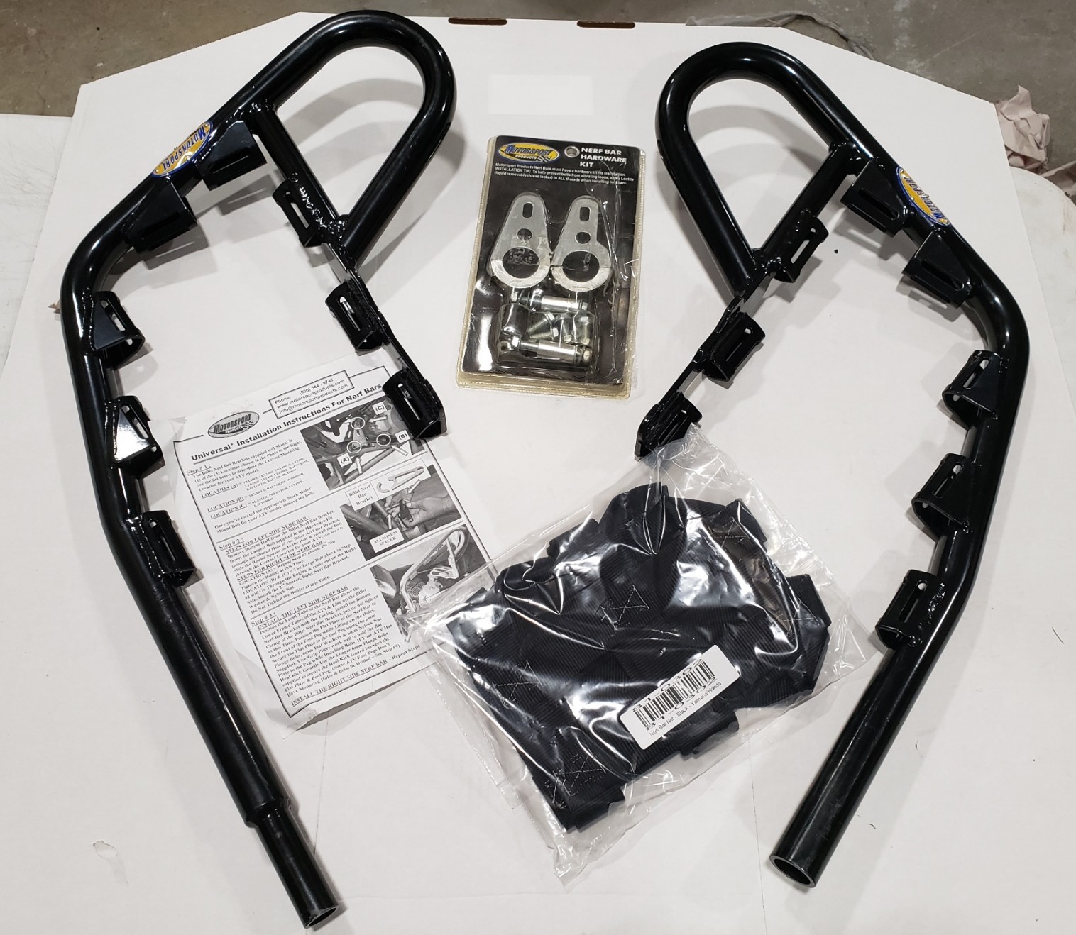 Motorsport Products EZ-FIT Nerf Bars Black 81-3812