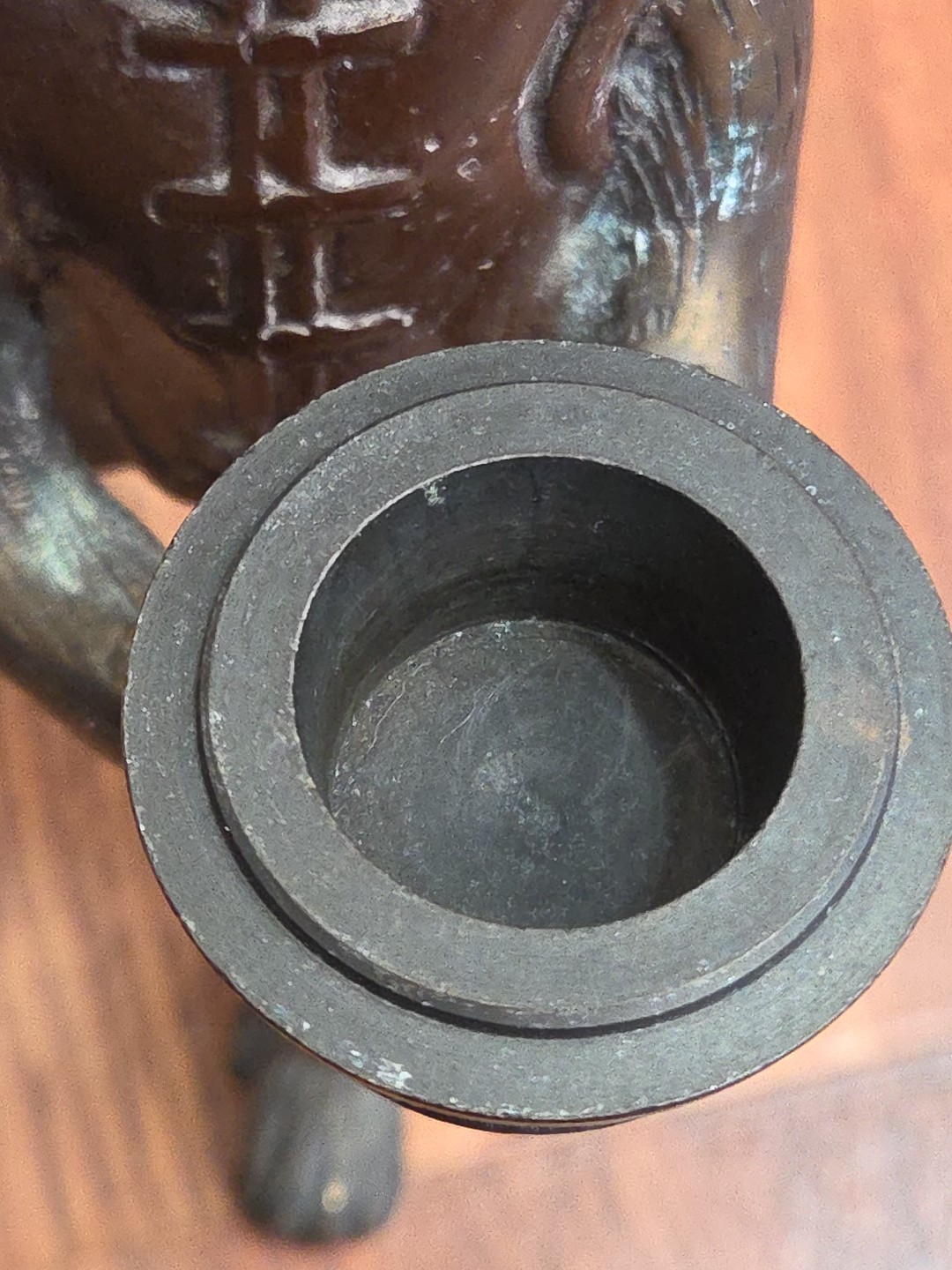 Antique Vienna Bronze Monkey Sculpture with Candle Holder 6.5" #2