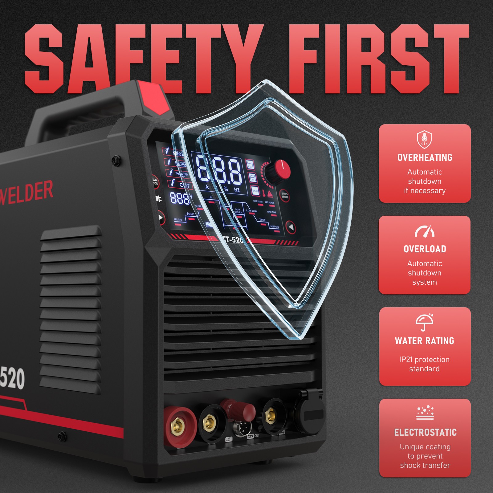 5-in-1 200A TIG/Stick & 50A Plasma Cutter, HF TIG/Pulse/Spot, Dual Voltage