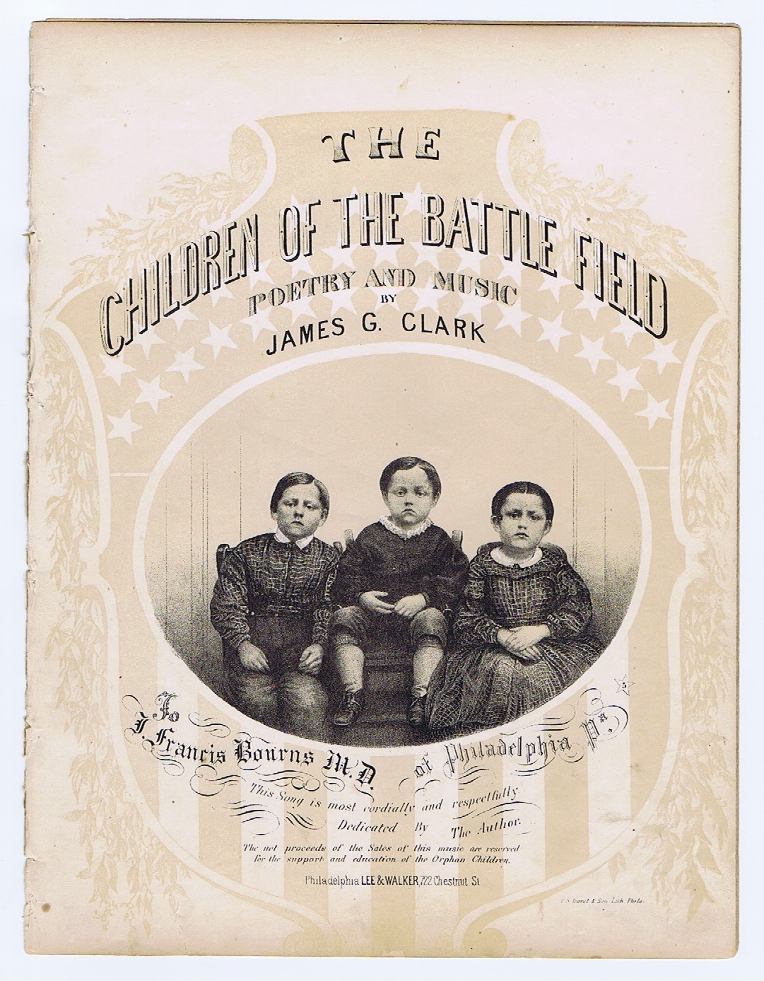 The Children of the Battle Field - Gettysburg, Civil War - Duval & Son litho