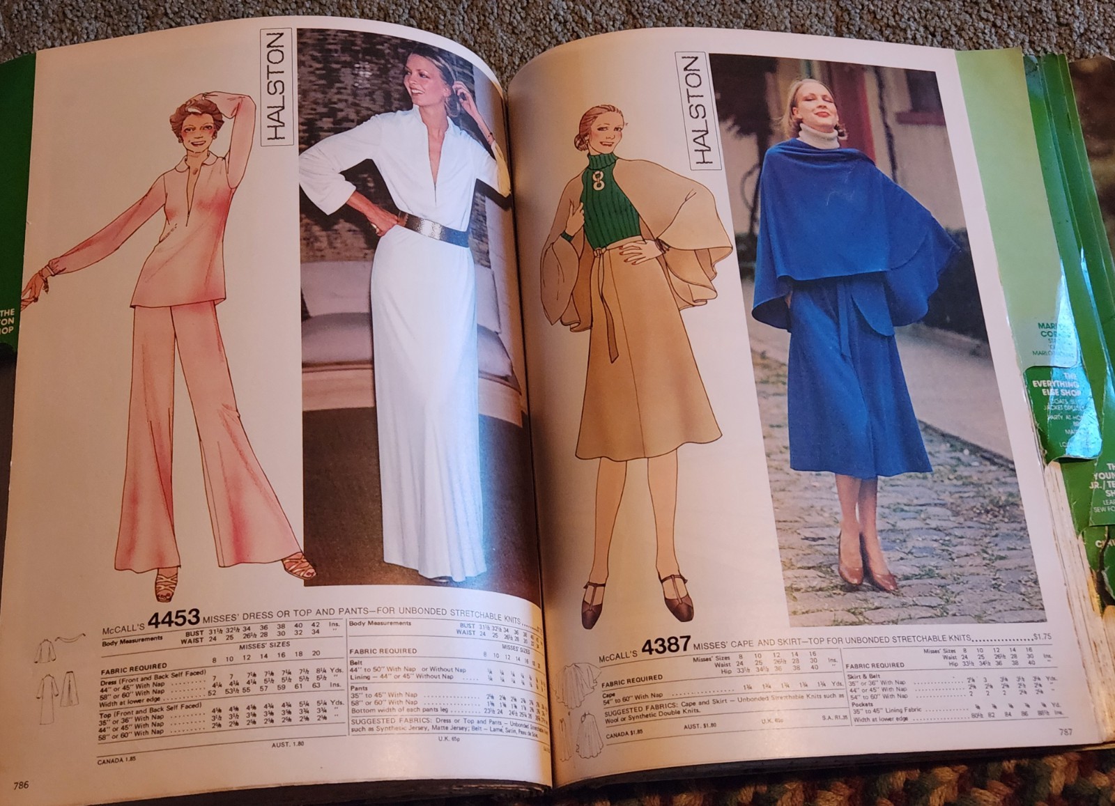 May 1975 McCall's HUGE Store Counter PATTERN CATALOG Halston Designs Marlo Style